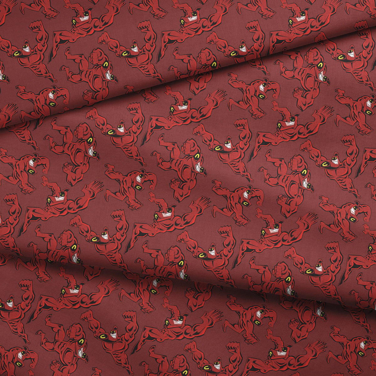 Paramount Fairly OddParents Crimson Chin on Red Fabric