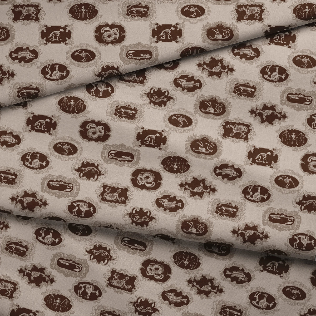 Disney Haunted Mansion Pet Portraits on Greige Fabric