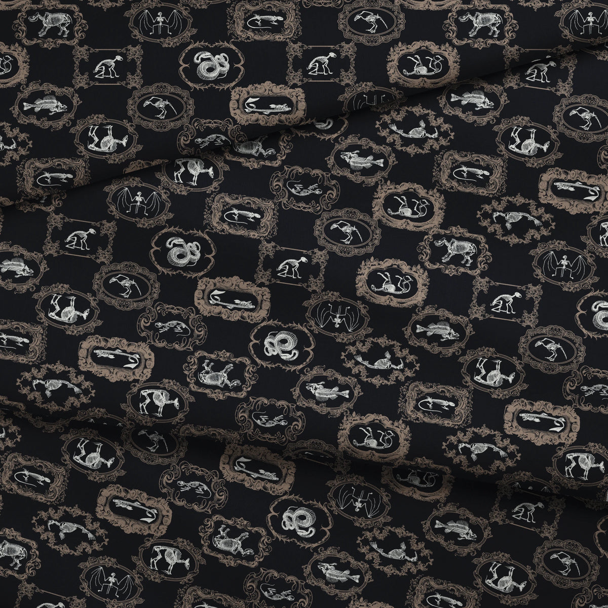 Disney Haunted Mansion Pet Portraits on Black Fabric