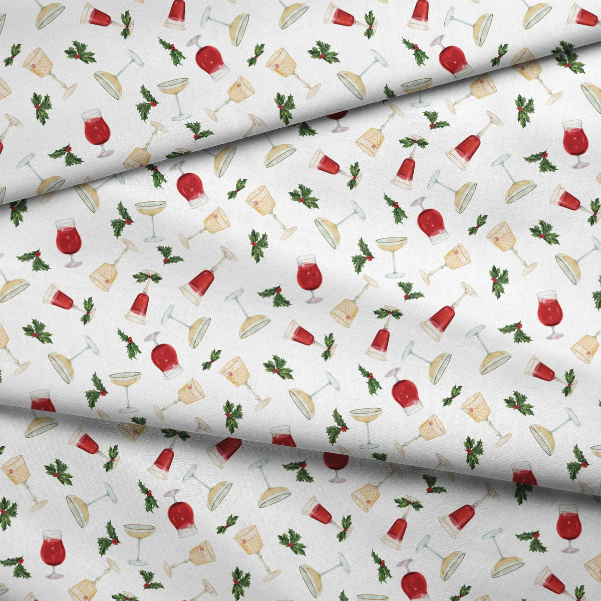 Danielle Murray Holiday Cocktails Fabric
