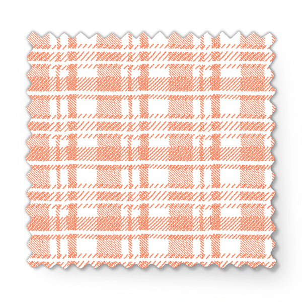 Classic Flannel - Coral Orange Plaid | Fabric by the Yard