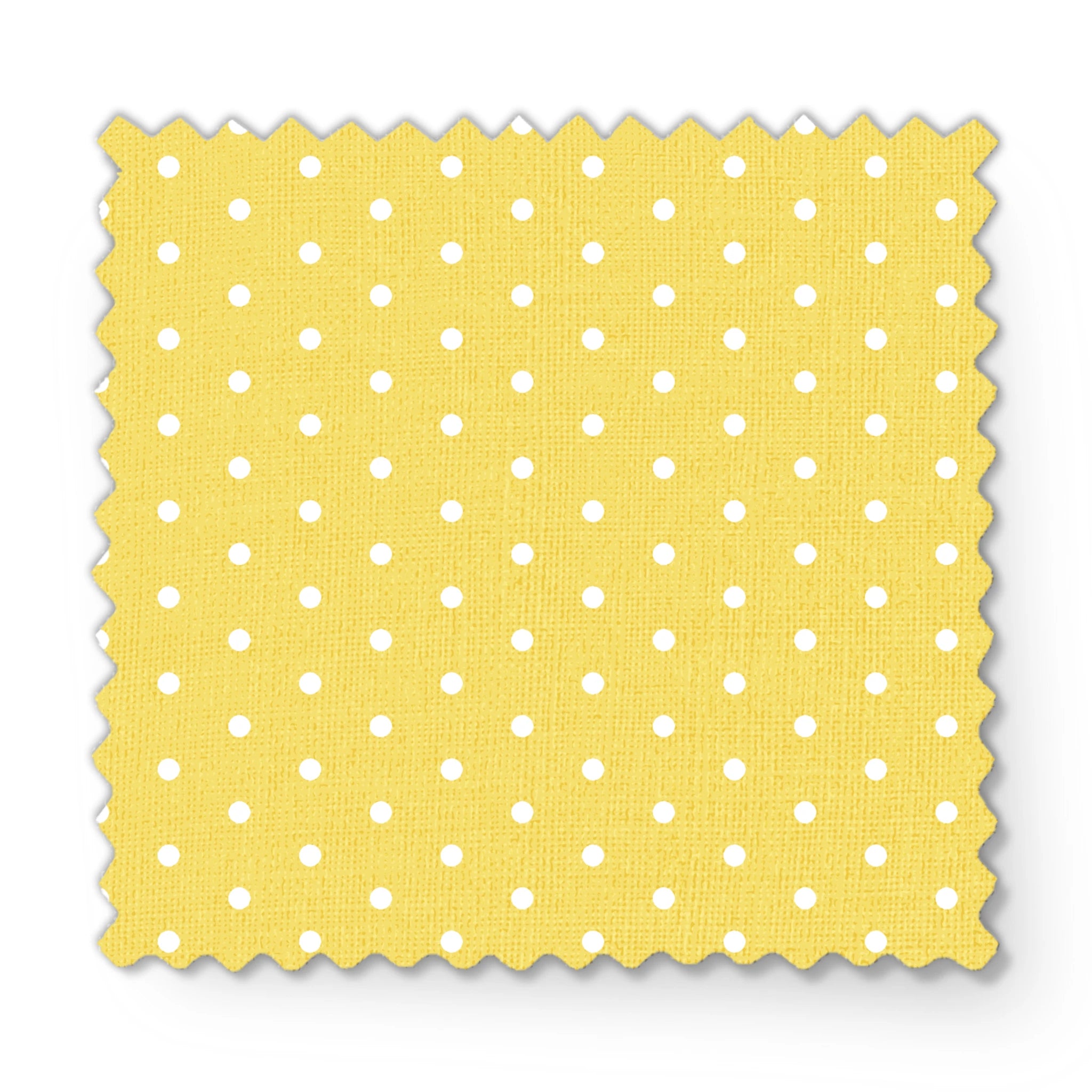 Yellow background with white circles. fabric swatch mockup