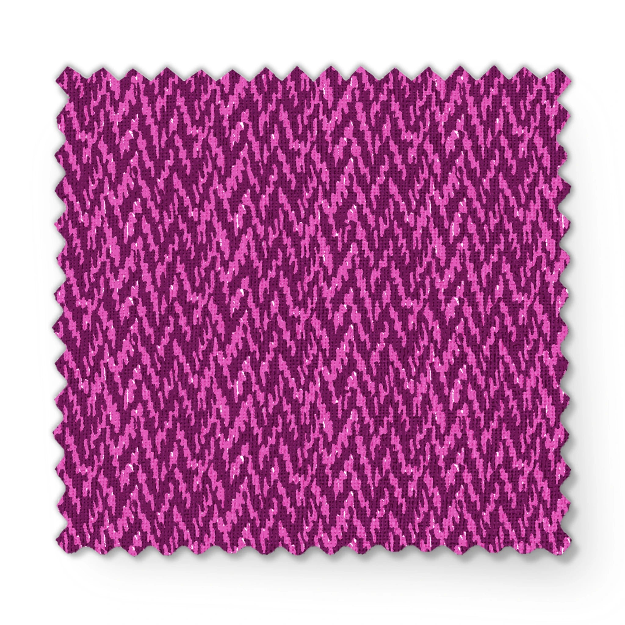 Purple abstract pattern with diagonal brush-like strokes in varying shades of magenta and violet fabric swatch mockup