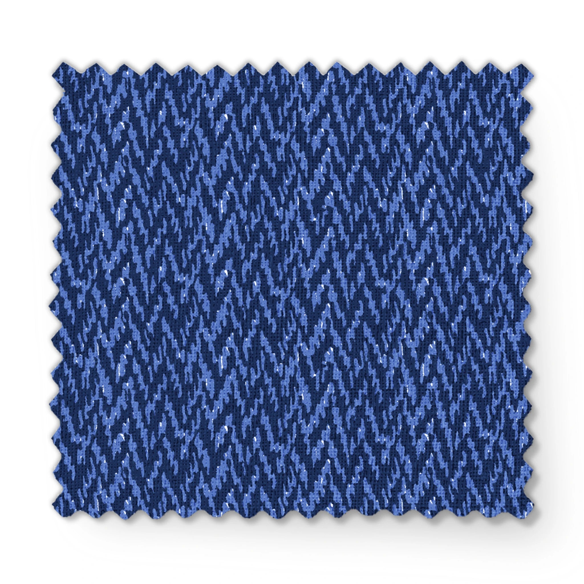 Abstract blue pattern with irregular vertical streaks in dark and light blue shades creating a textured, wavy appearance fabric swatch mockup