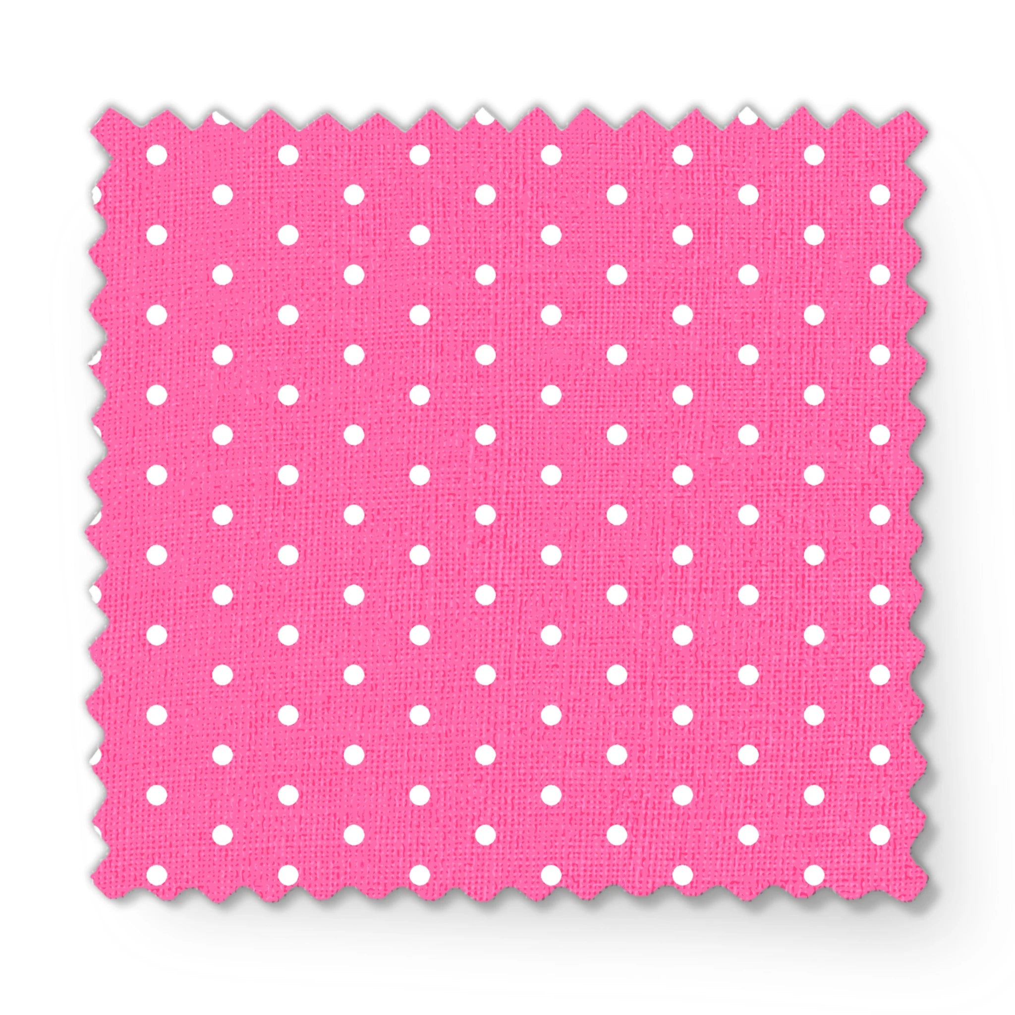 Two white circles on a bright pink background fabric swatch mockup