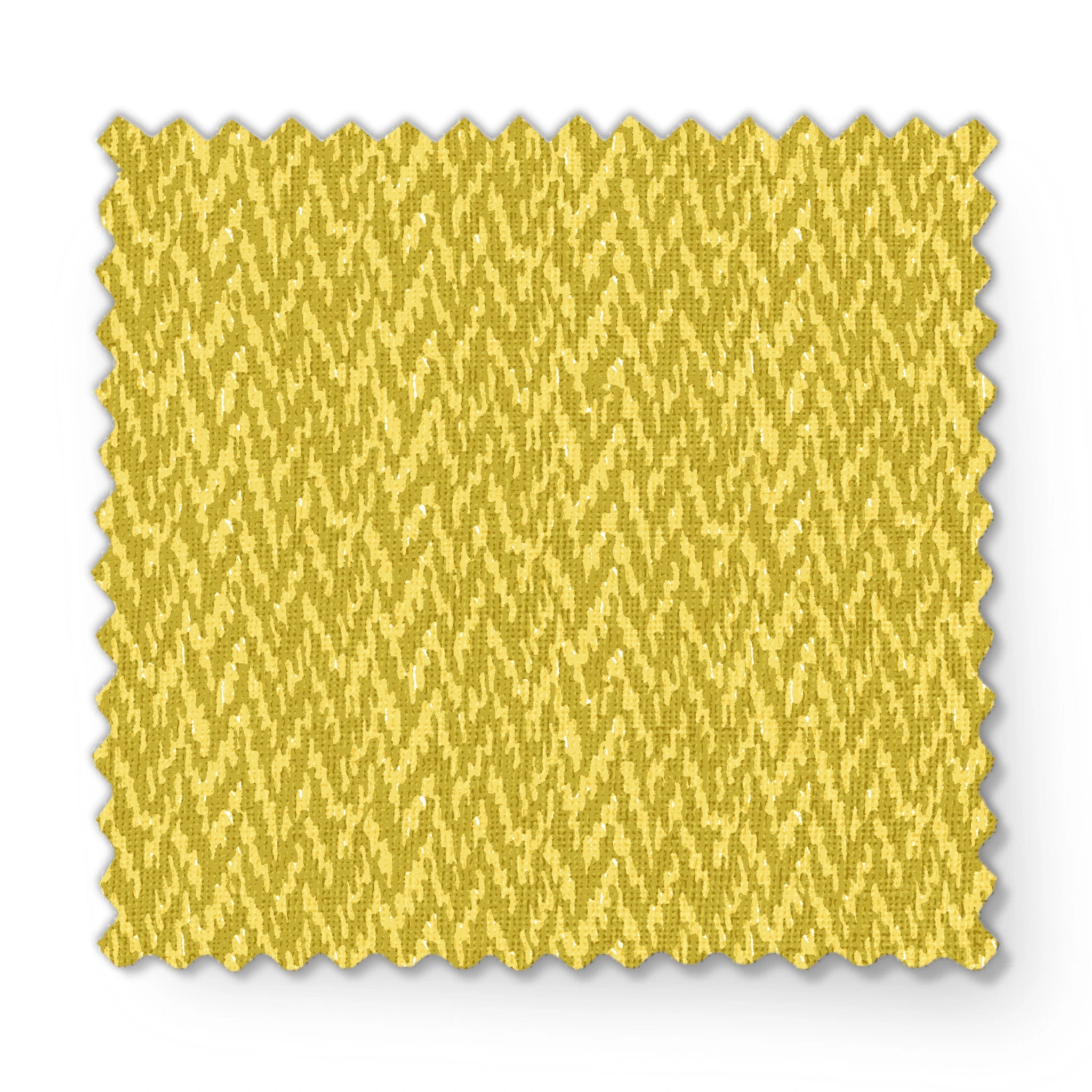 Abstract olive green and pale yellow pattern with irregular vertical brushstroke-like shapes fabric swatch mockup