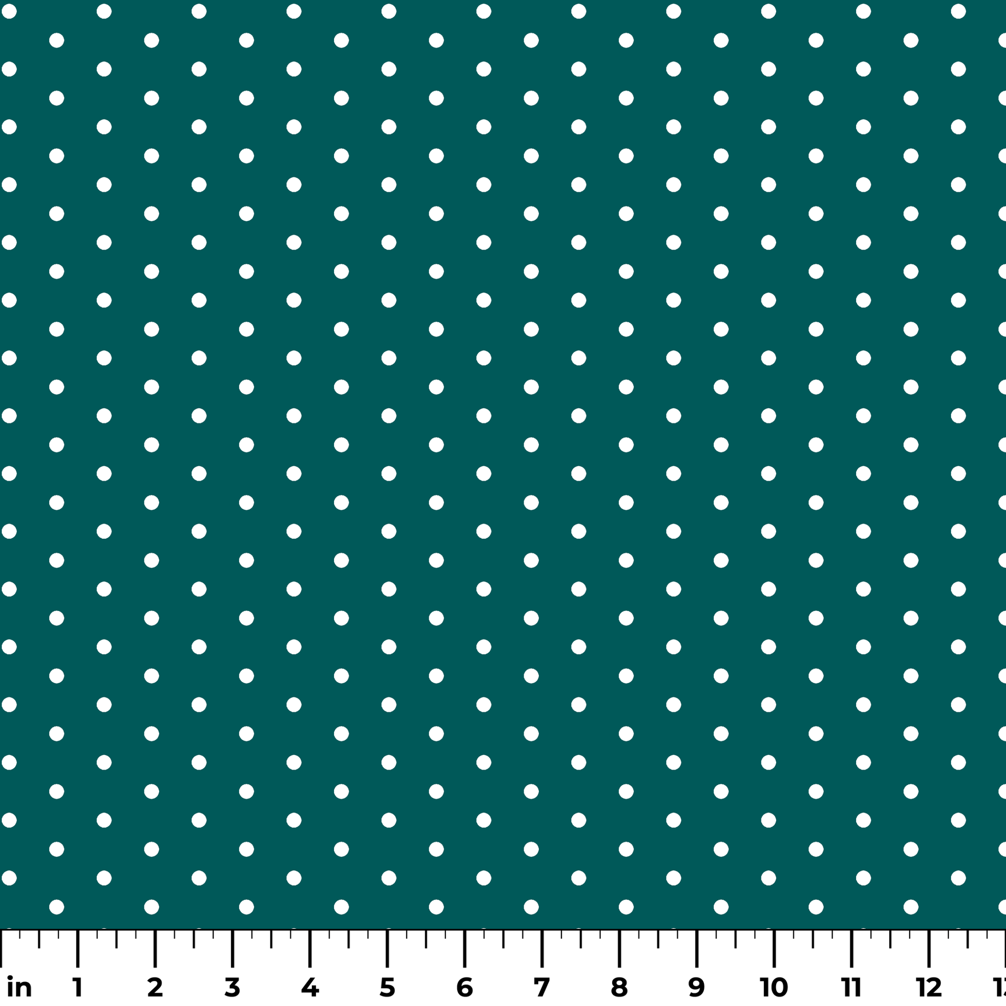 White circles on a dark teal background ruler