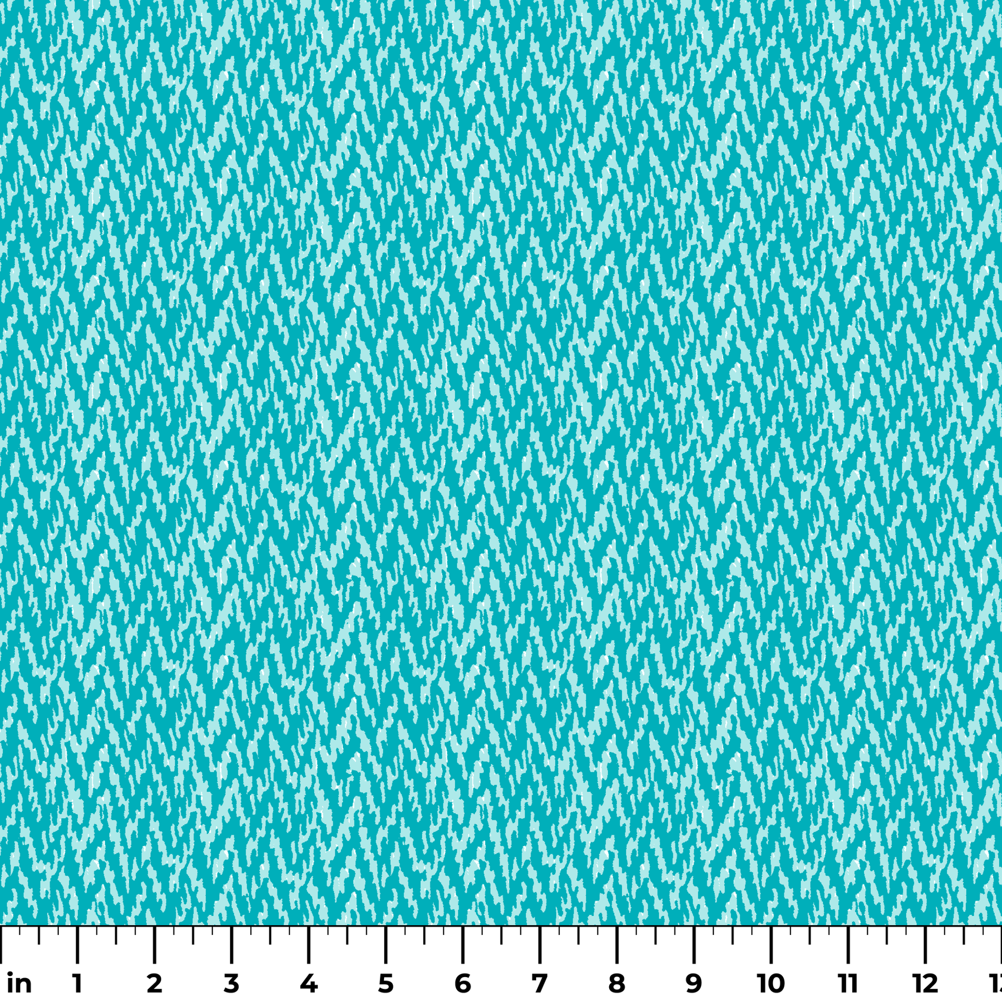 Turquoise and light blue abstract pattern with irregular vertical brush-like streaks ruler