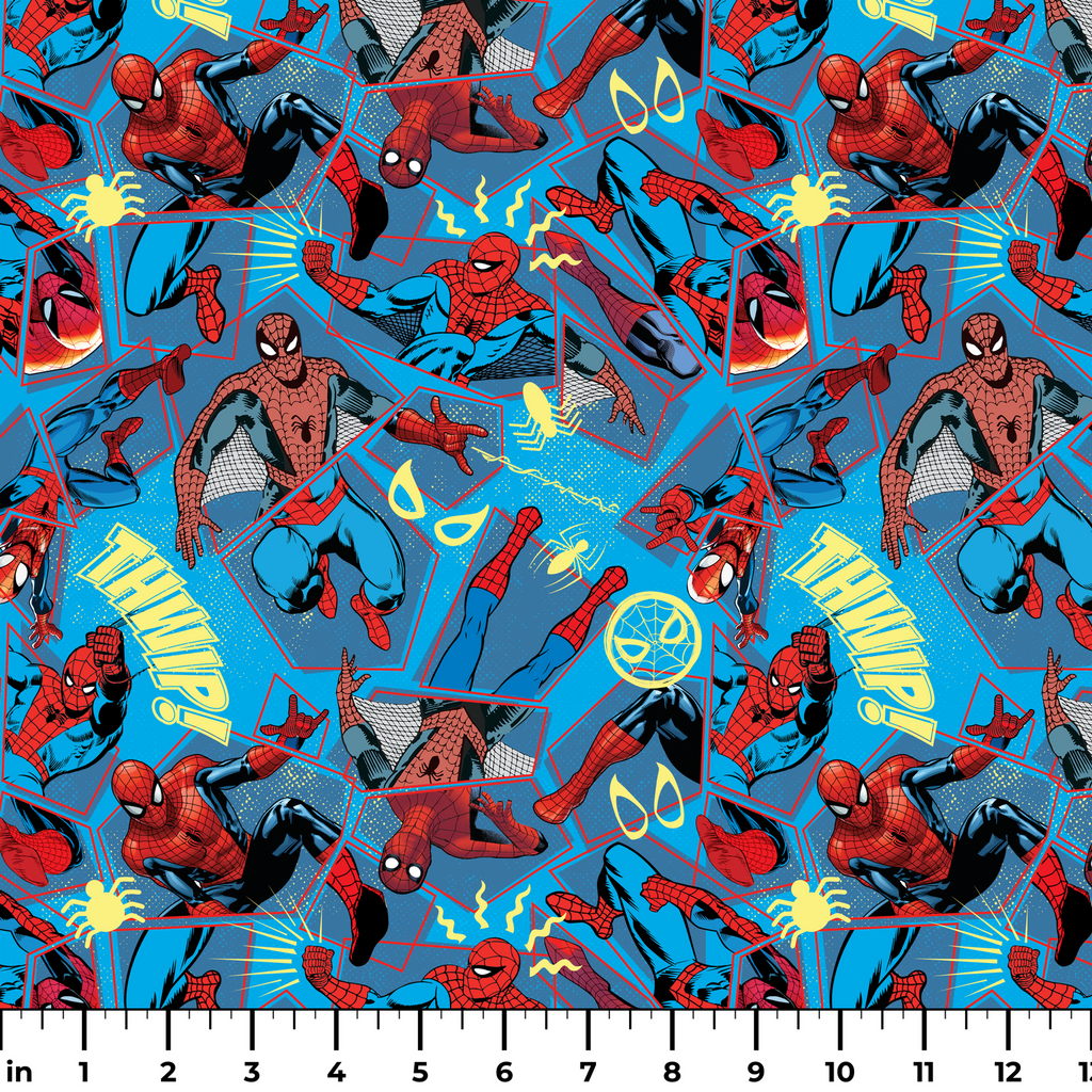 Marvel Spider-Man Comic Action on Blue