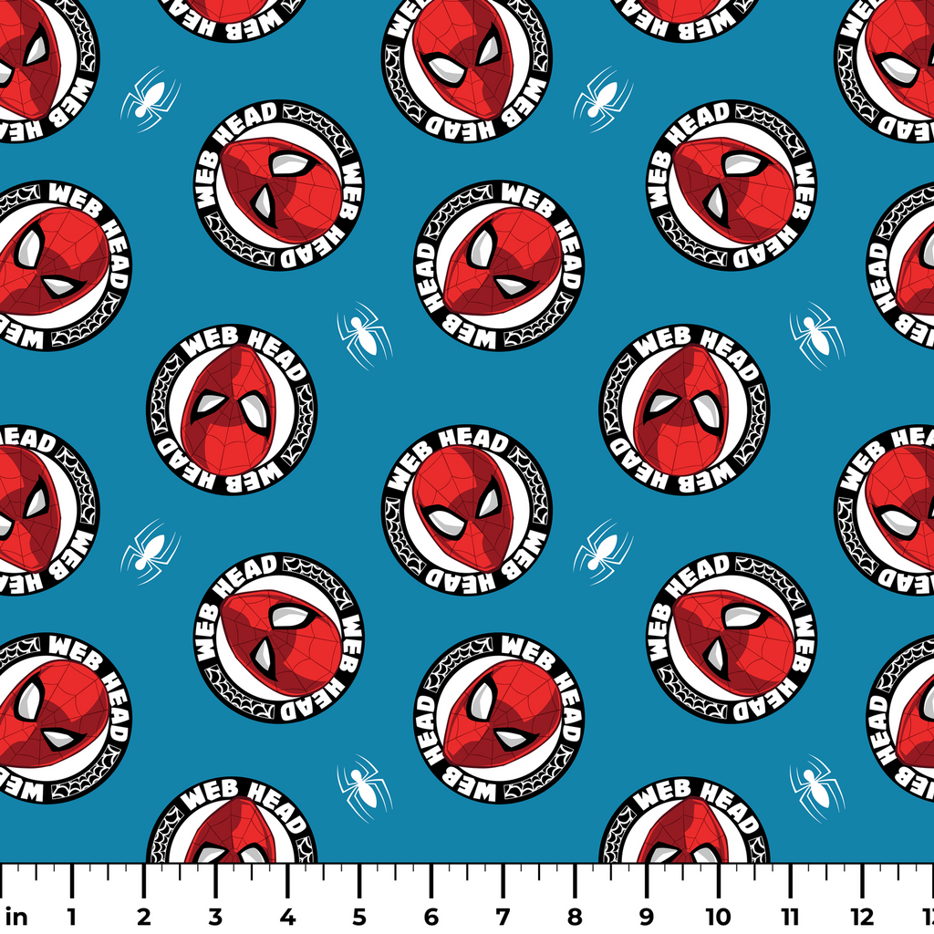 Marvel Spider-Man Web Head on Blue
