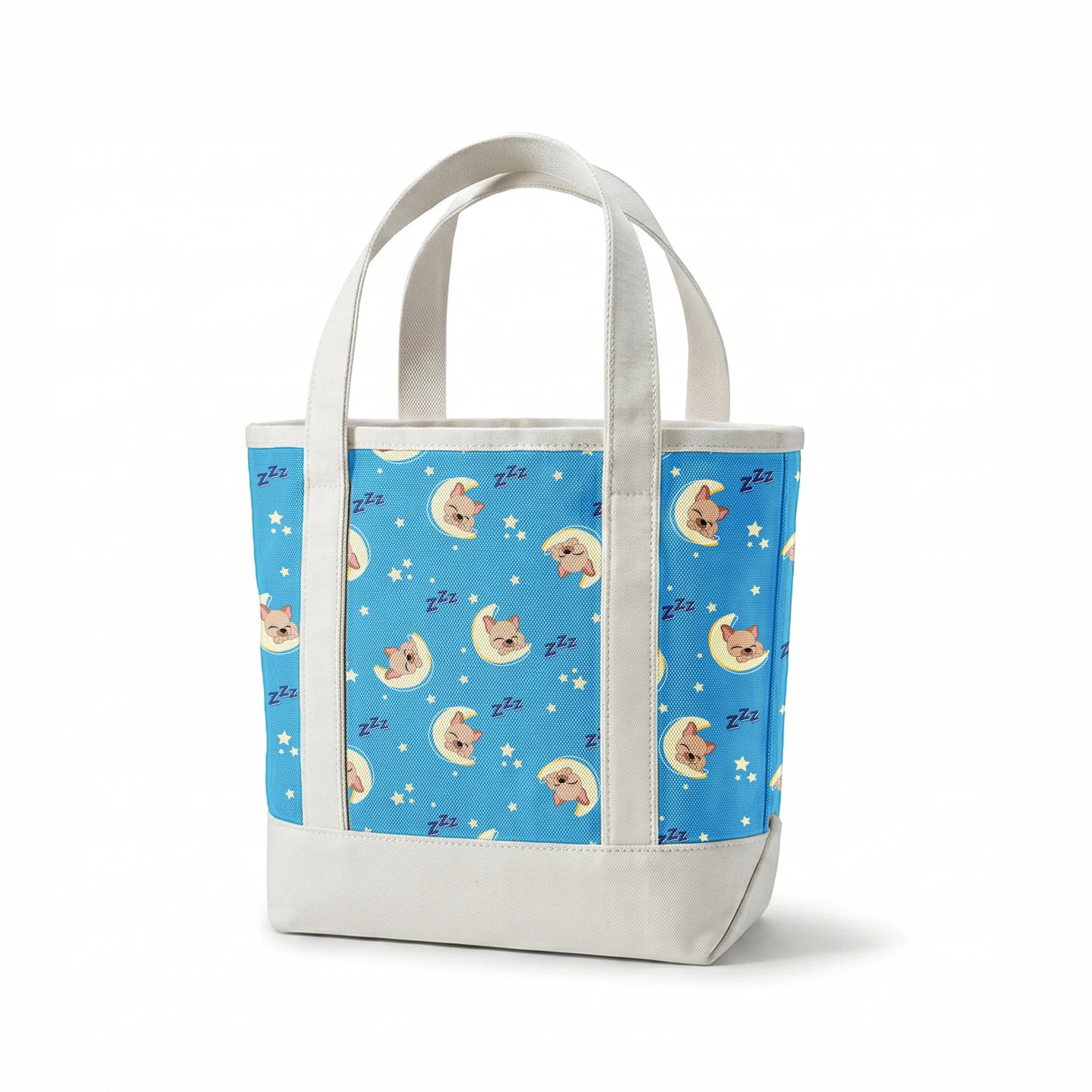 Hasbro Littliest Pet Shop Frenchie Snooze on Blue Fabric