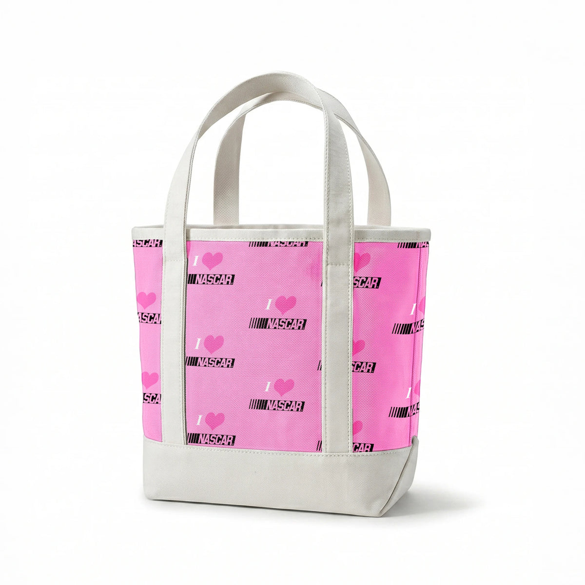 NASCAR® Retro I Love Racing Pink Fabric
