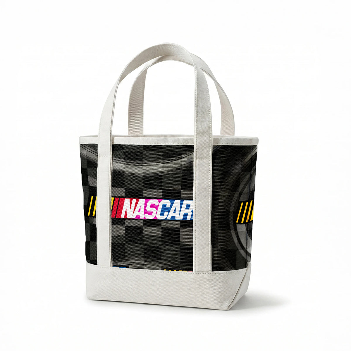 NASCAR® Retro Checkered Flag and Logo Toss Fabric