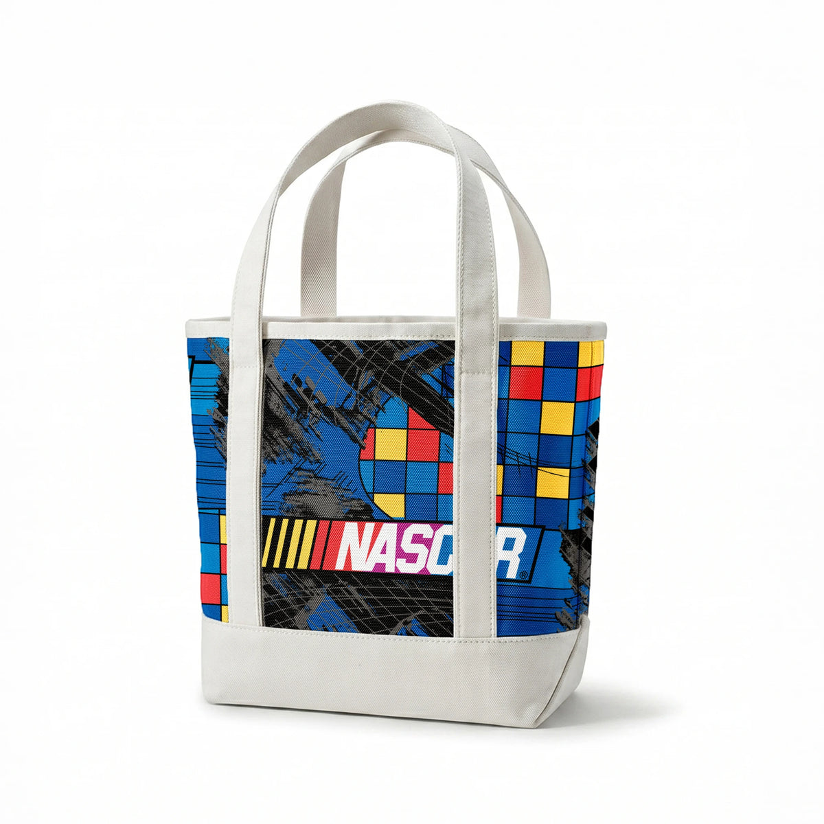 NASCAR® Retro Checkered Flag Collage Fabric