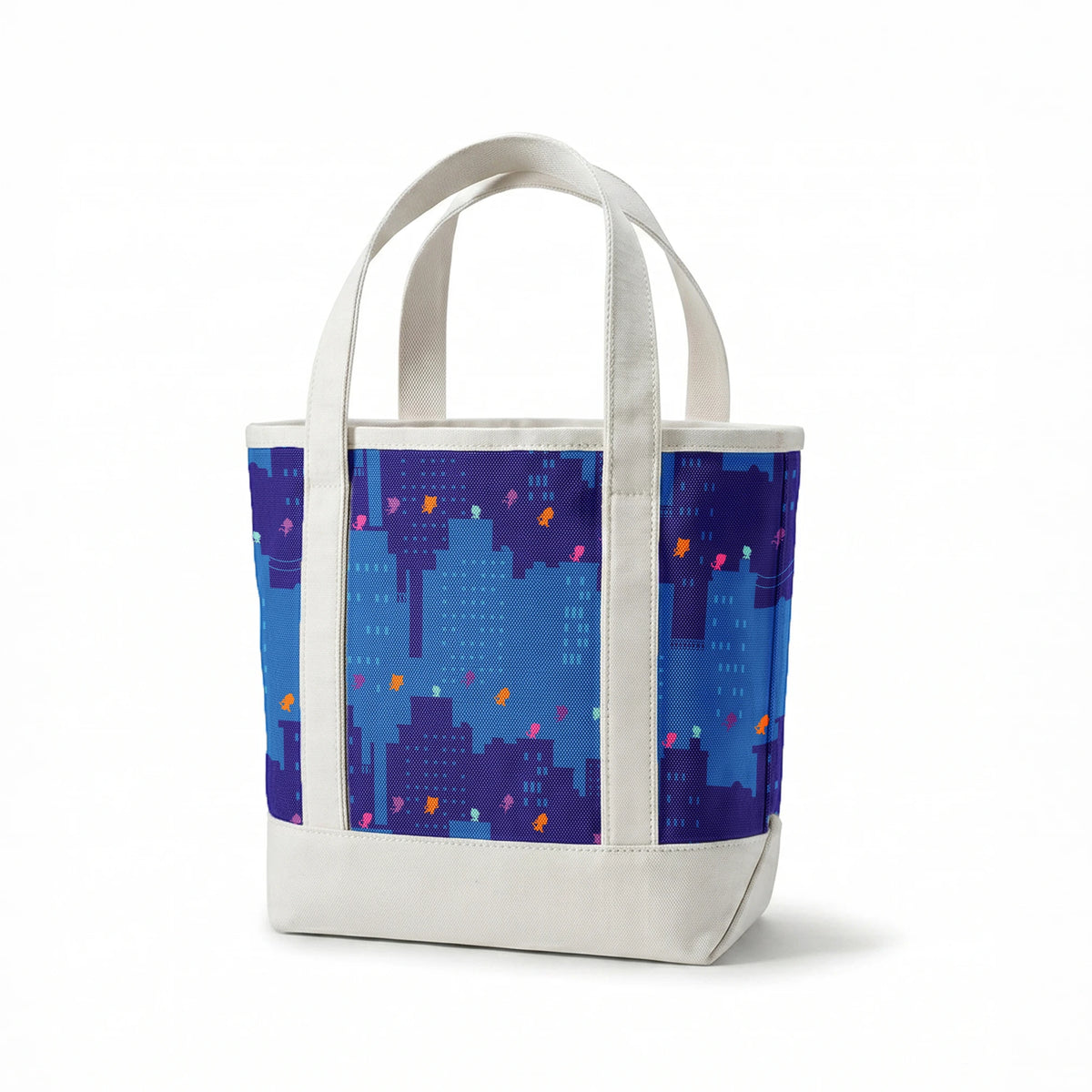 Disney Jr's. SuperKitties Super Skyline on Blue Fabric
