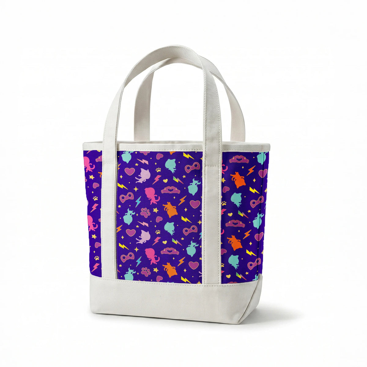 Disney Jr's. SuperKitties Pawsome Characters on Blue Fabric