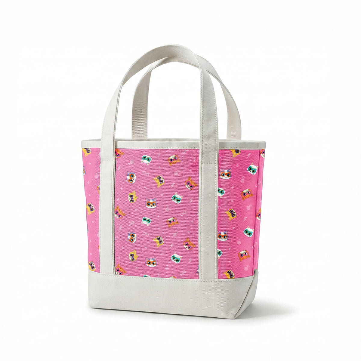 Disney Jr's. SuperKitties Friends Furever on Pink Fabric