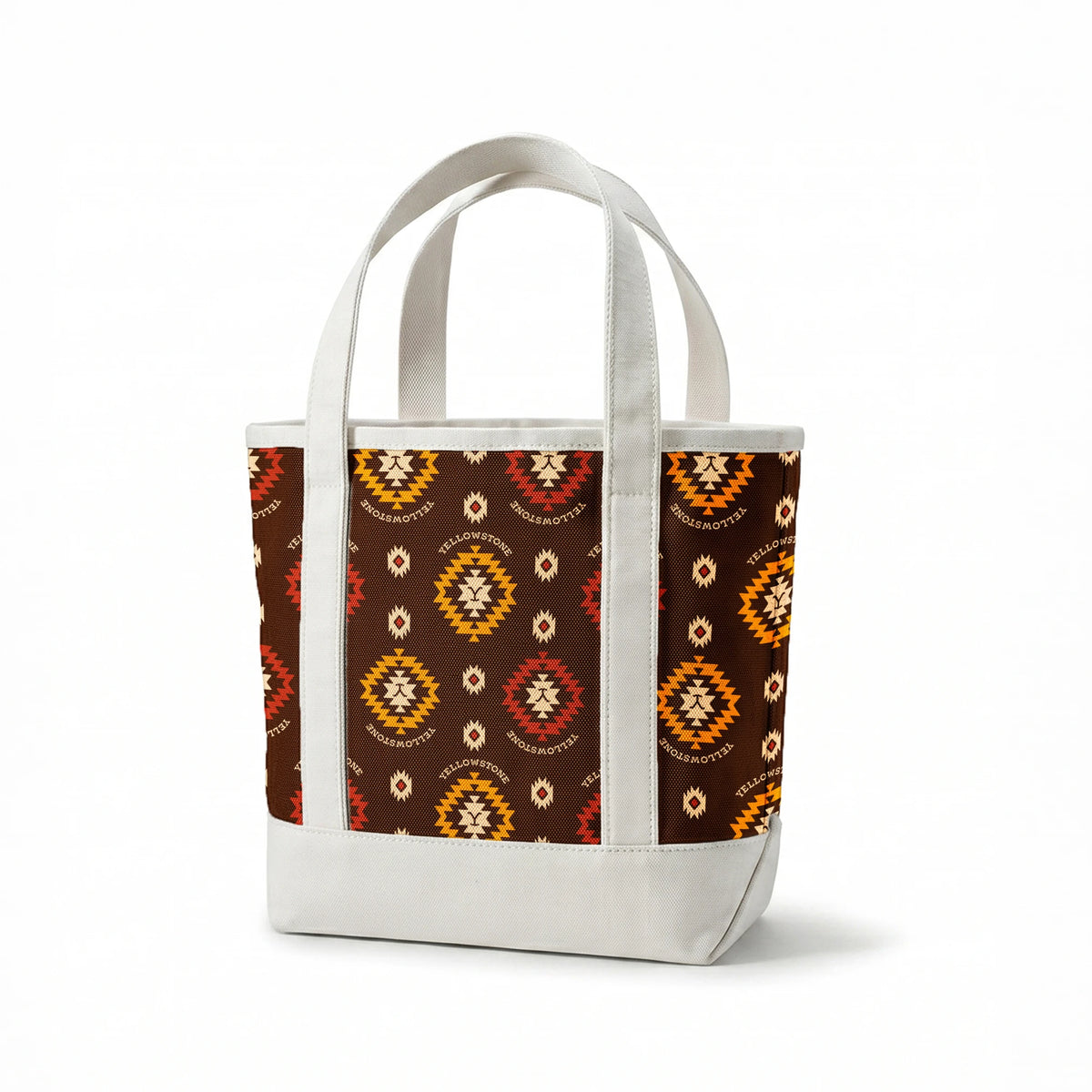 Paramount Yellowstone Tribal Medallions on Brown Fabric