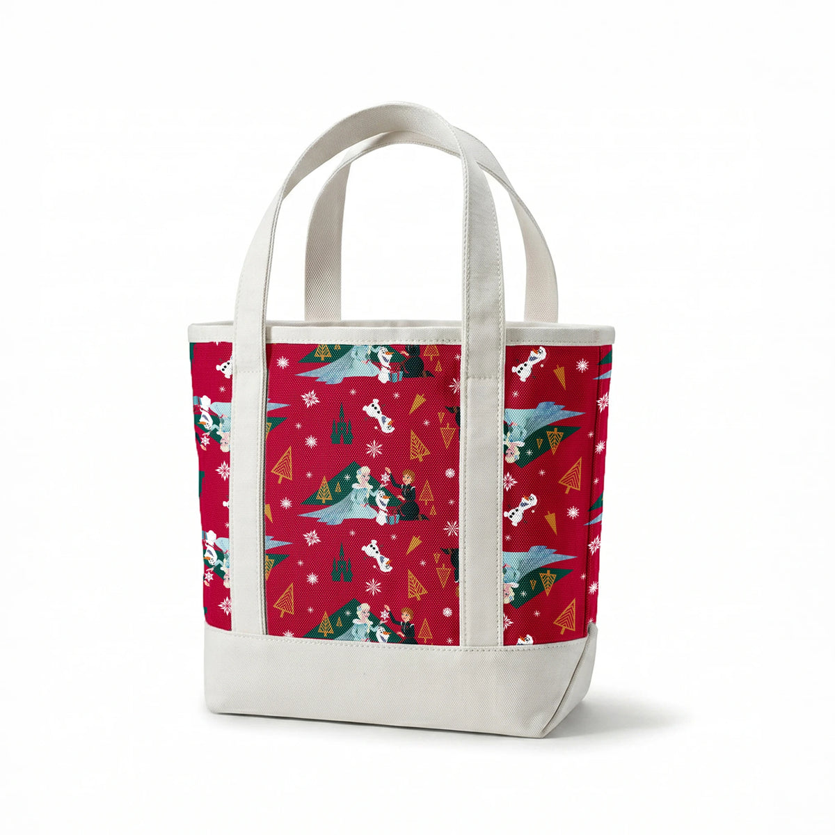 Disney Frozen  Holiday Tidings on Red Fabric