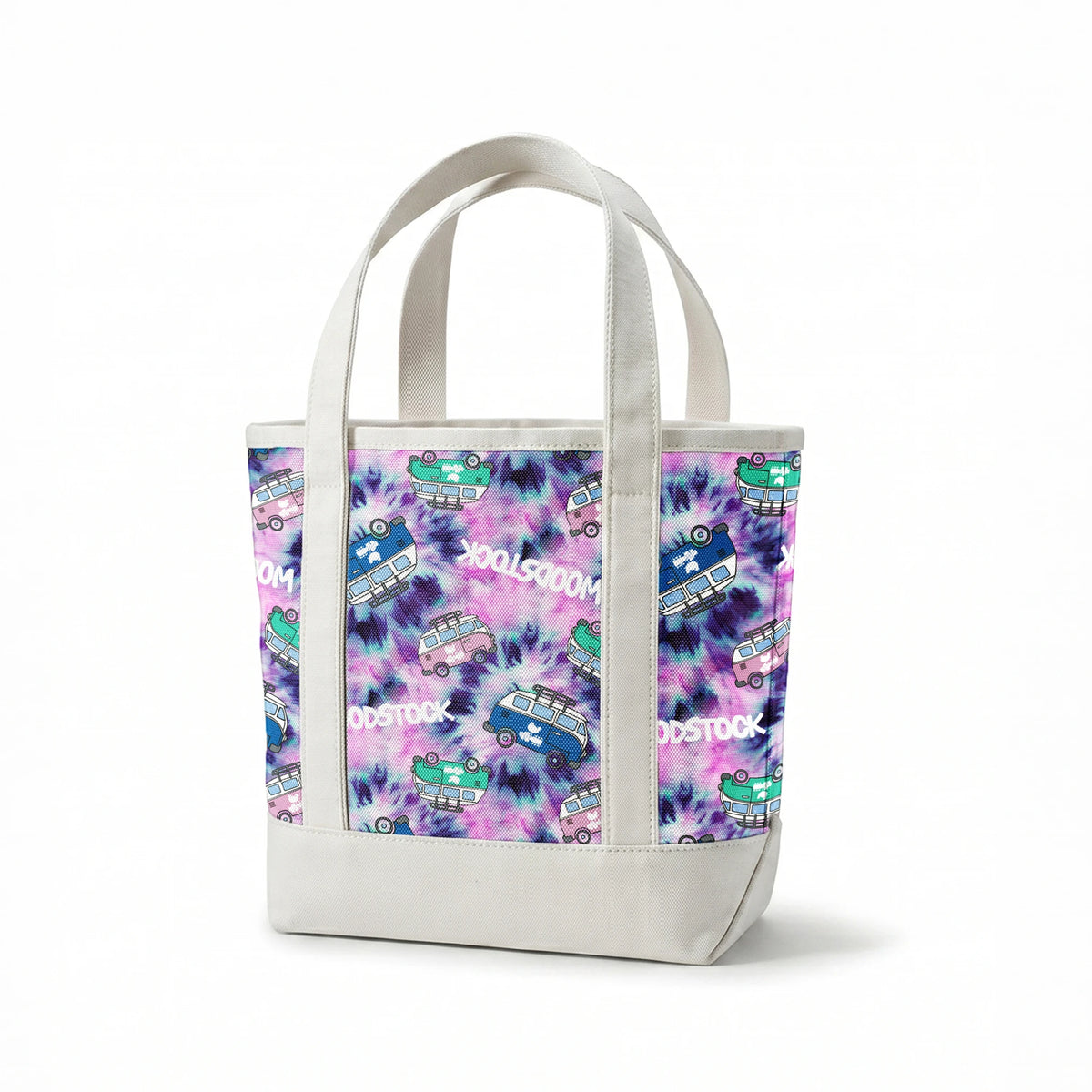 Woodstock Tie-Dye Van on Purple Fabric