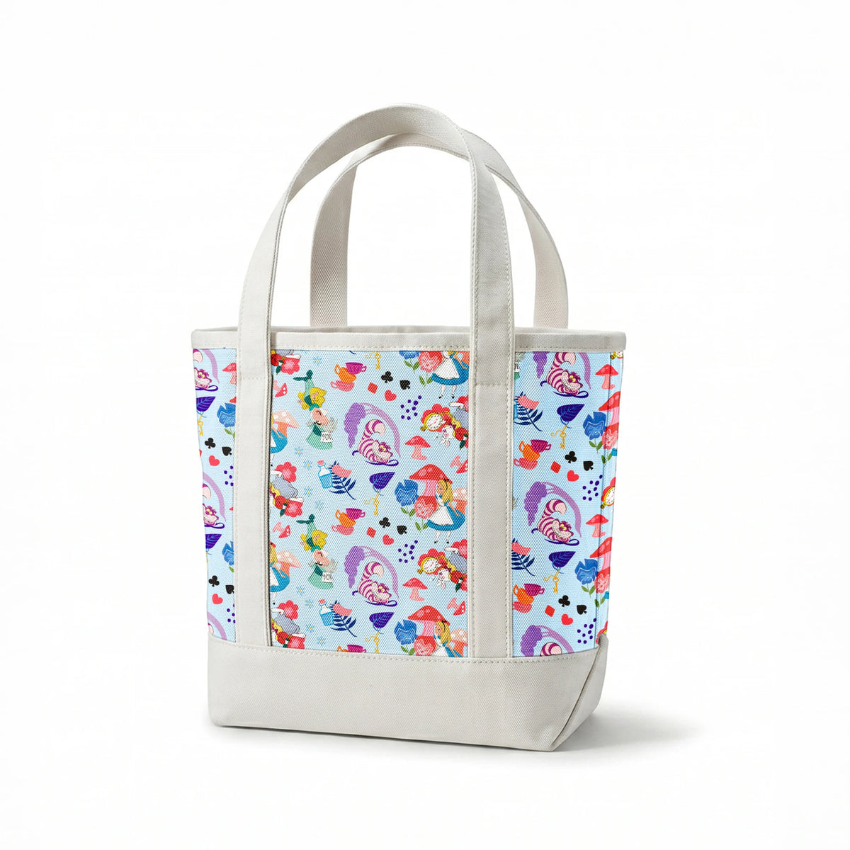 Disney Alice in Wonderland  Wandering in Wonderland on Blue Fabric