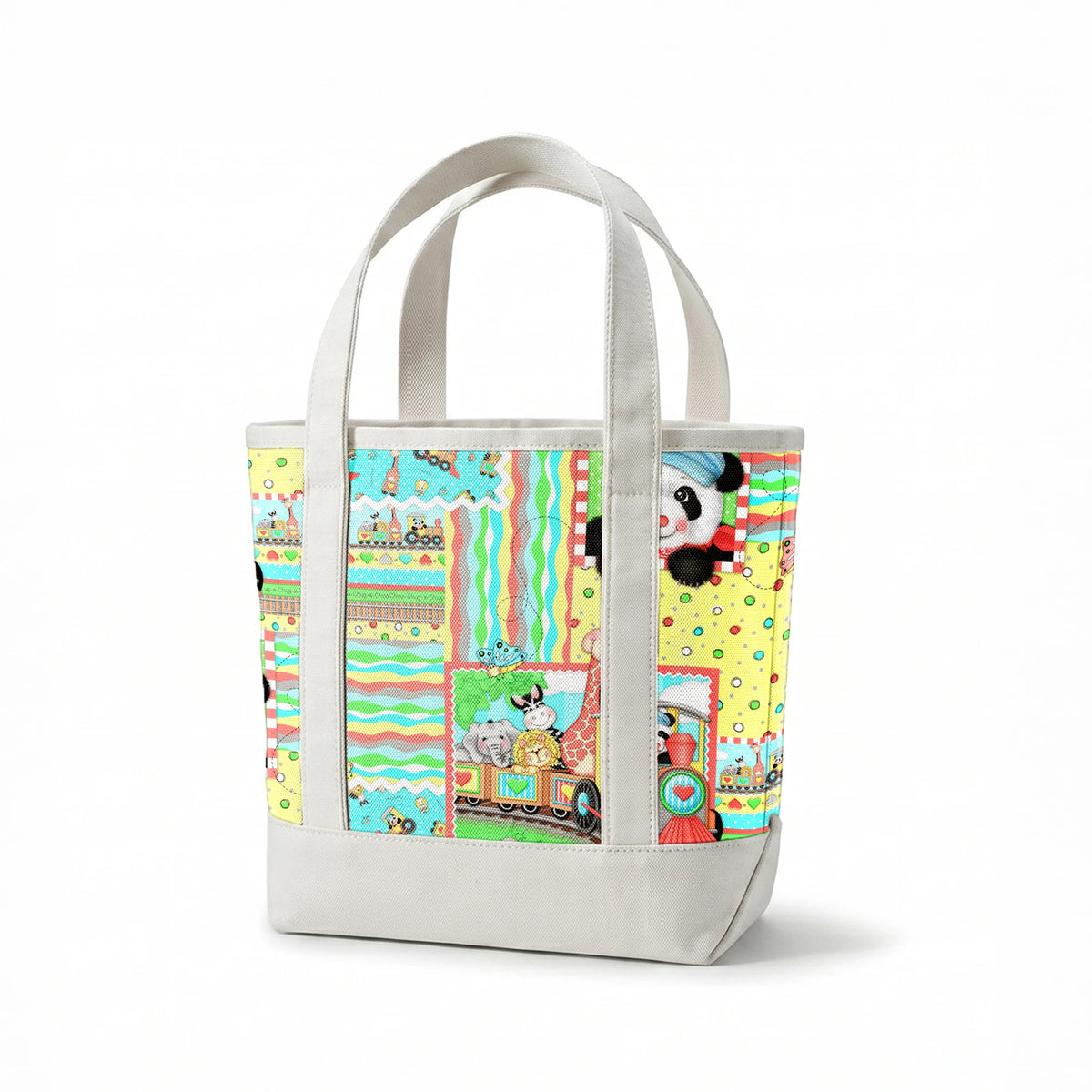 Vicki Schreiner BaZooples Panda Train Patchwork Fabric