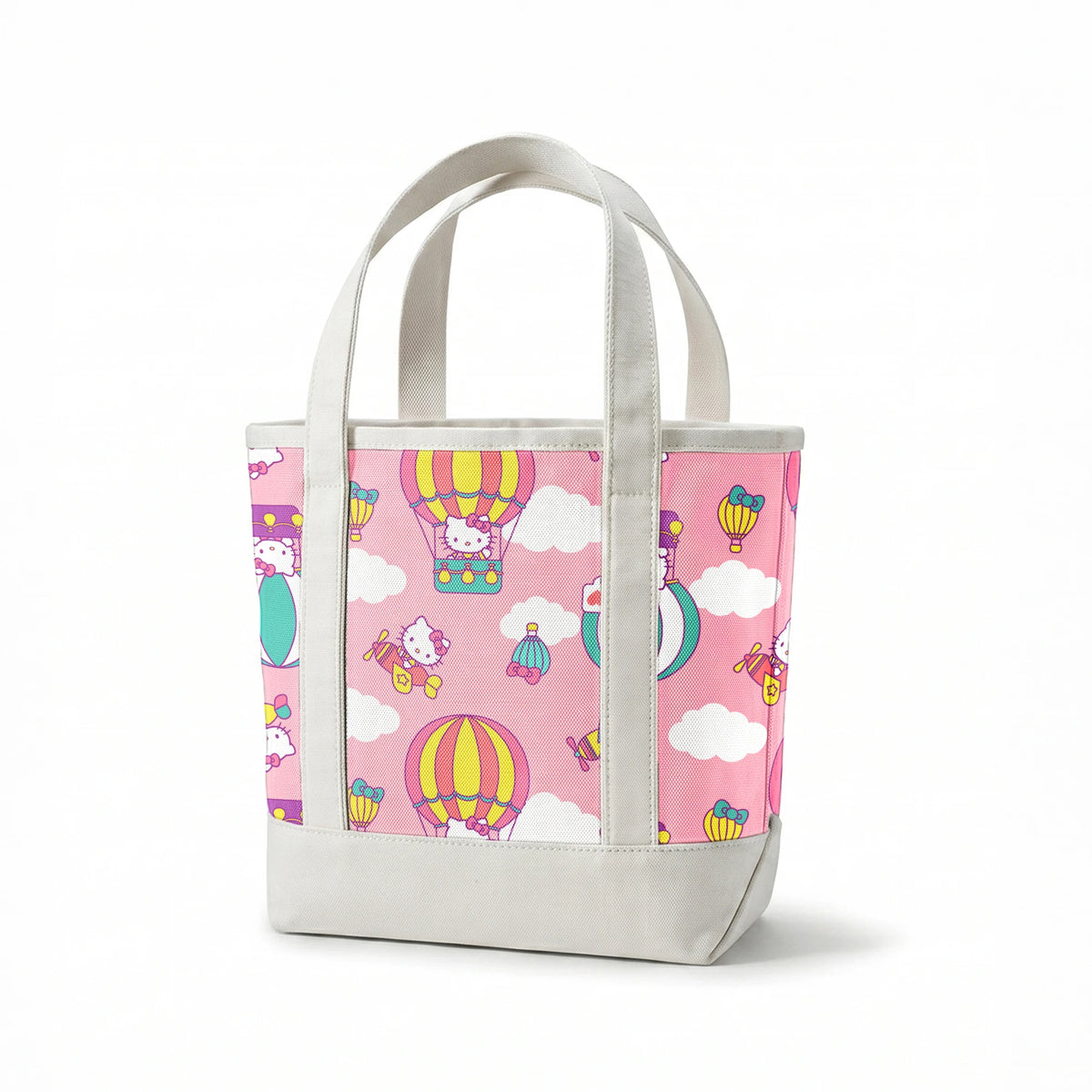 Hello Kitty® Hot Air Balloons on Pink Fabric
