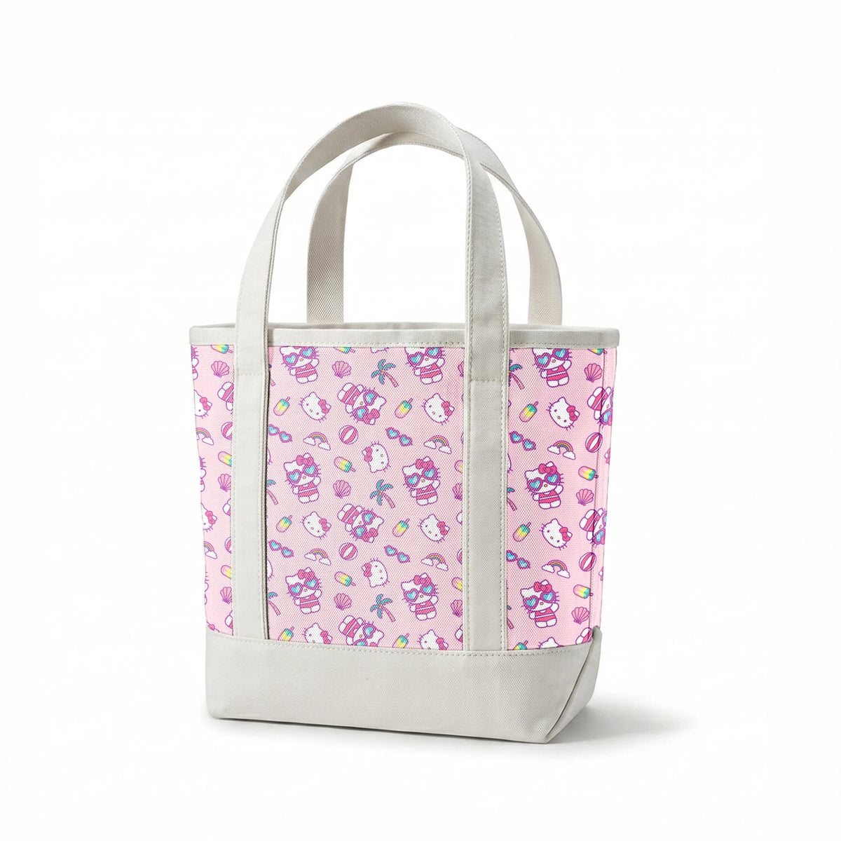 Hello Kitty® Beach Day Fun on Pink Fabric