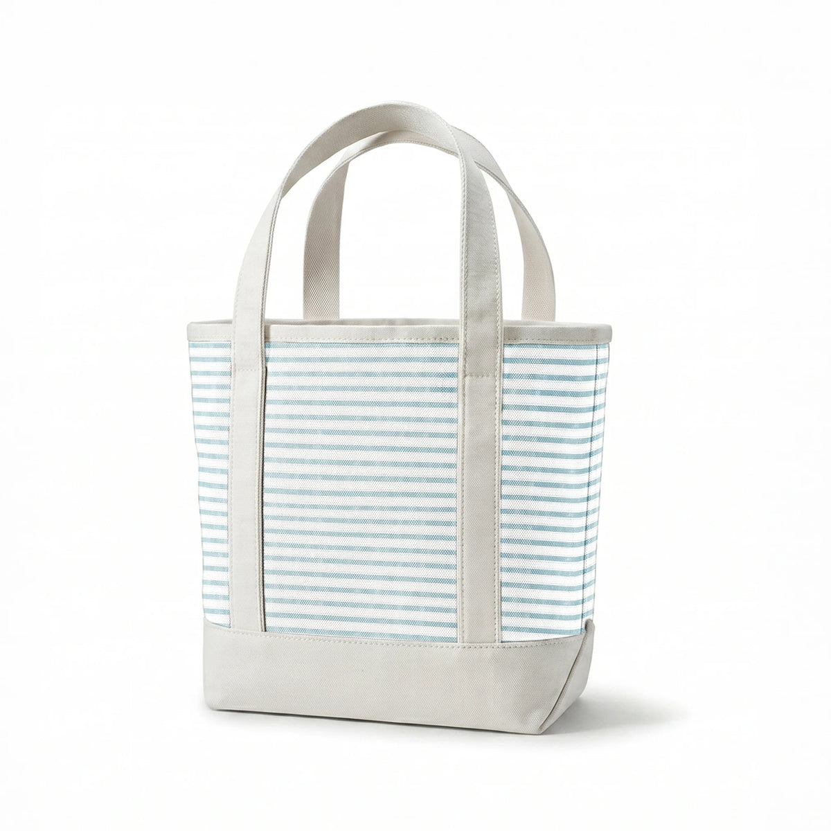 Danielle Murray Blue Stripes on White Fabric