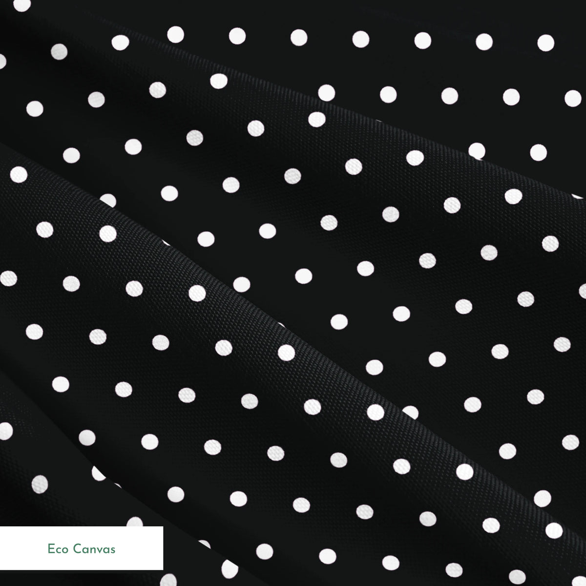 White circular dots on a black background springs ecocanvas texture