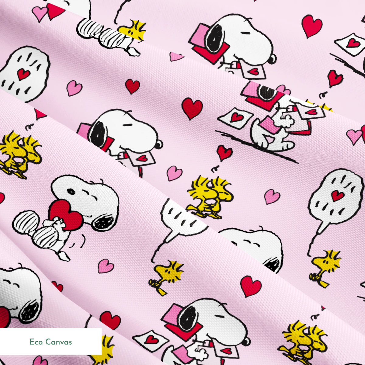 SNOOPY LOVE チーフジョセフスレイト柄 Peanuts Snoopy & Woodstock Puppy Love | Fabric by the Yard