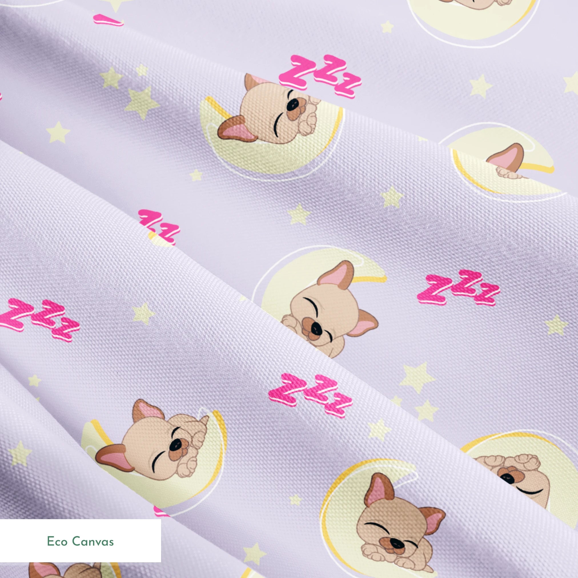 Hasbro Littliest Pet Shop Frenchie Snooze on Lavender Fabric