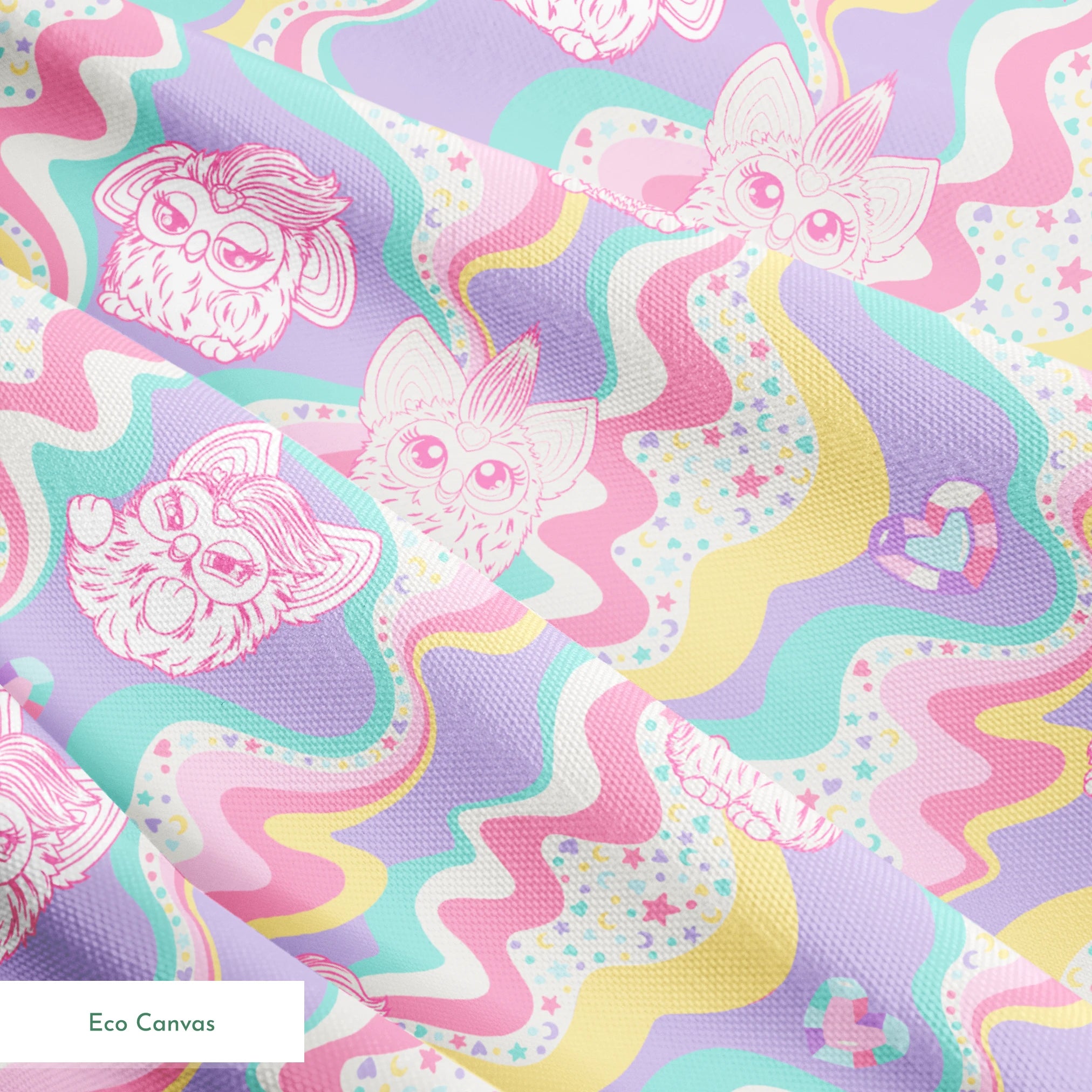 Hasbro Furby Rainbow Squiggles Fabric