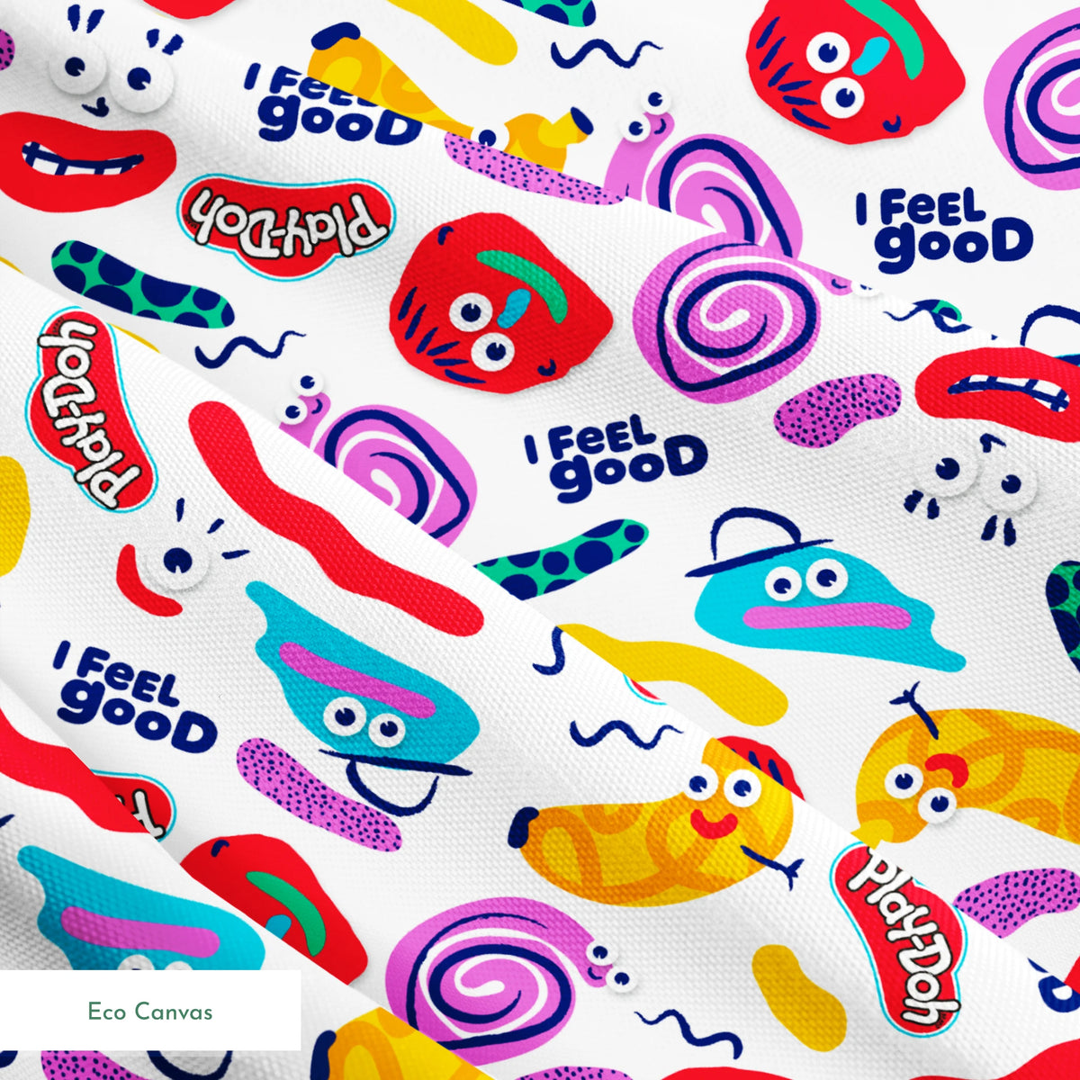 Hasbro Play-Doh Sensory Creatures on White Fabric