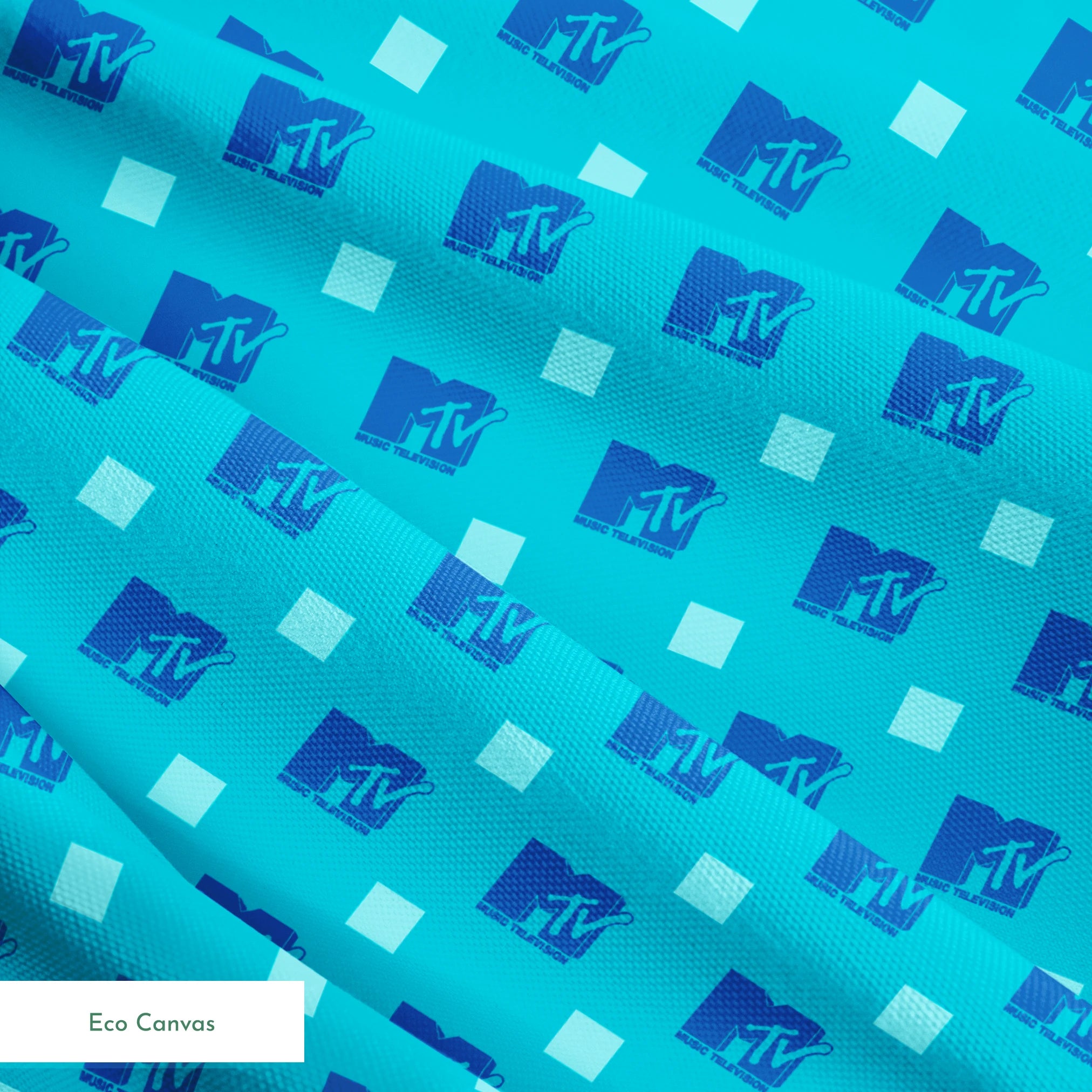 Paramount MTV  Blocks on Blue Fabric