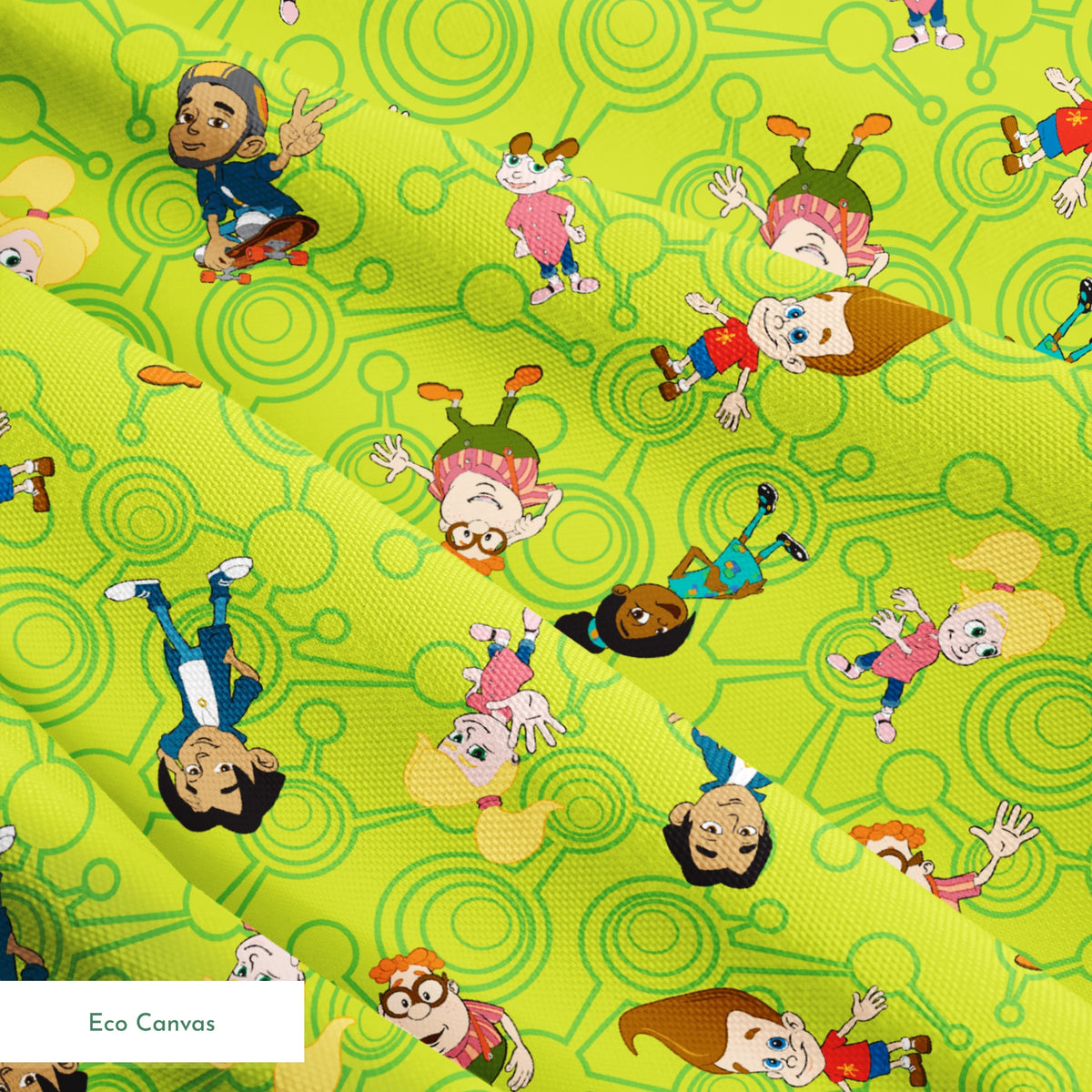 Paramount Jimmy Neutron Friendship Toss on Green Fabric