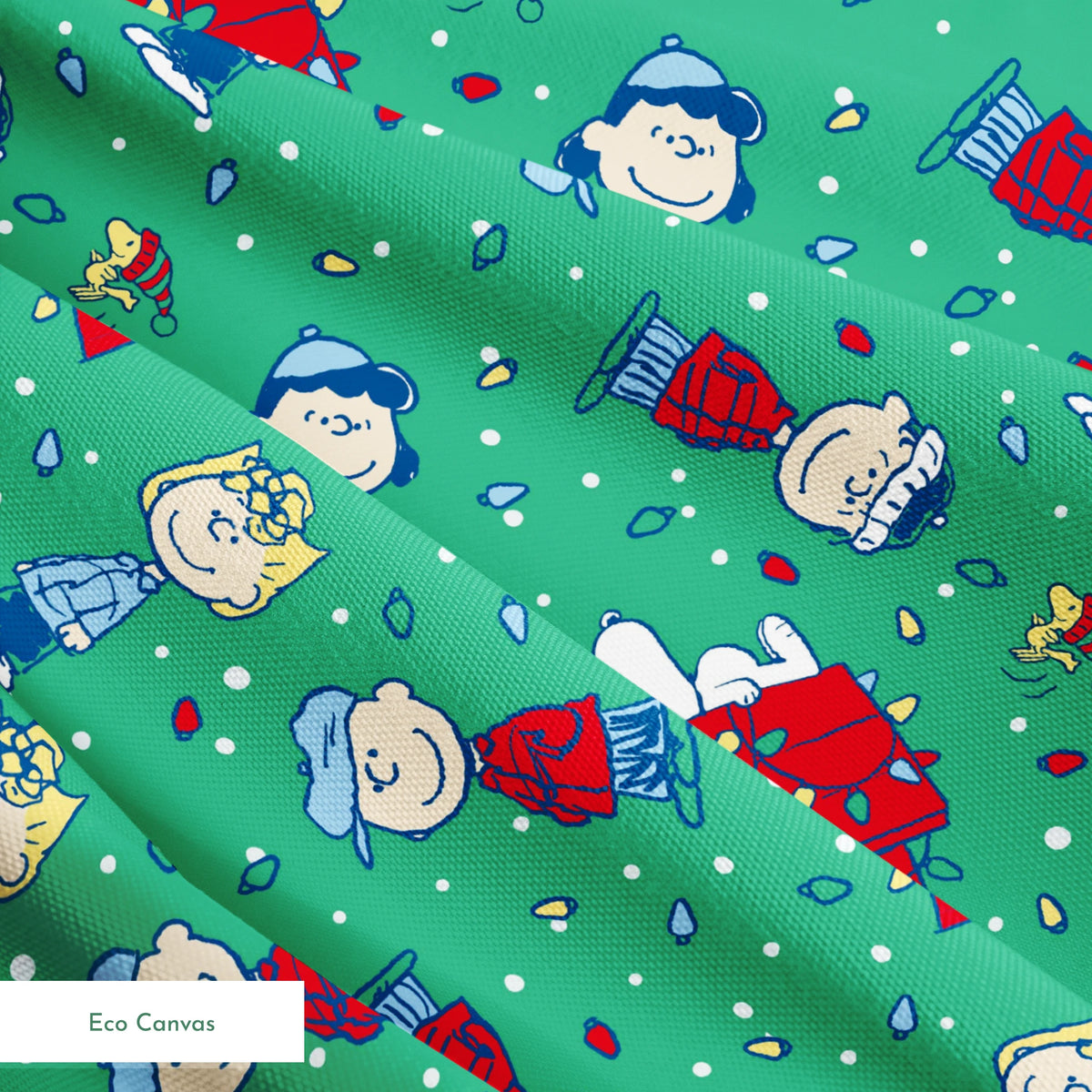 Peanuts Christmas Lights Toss Fabric