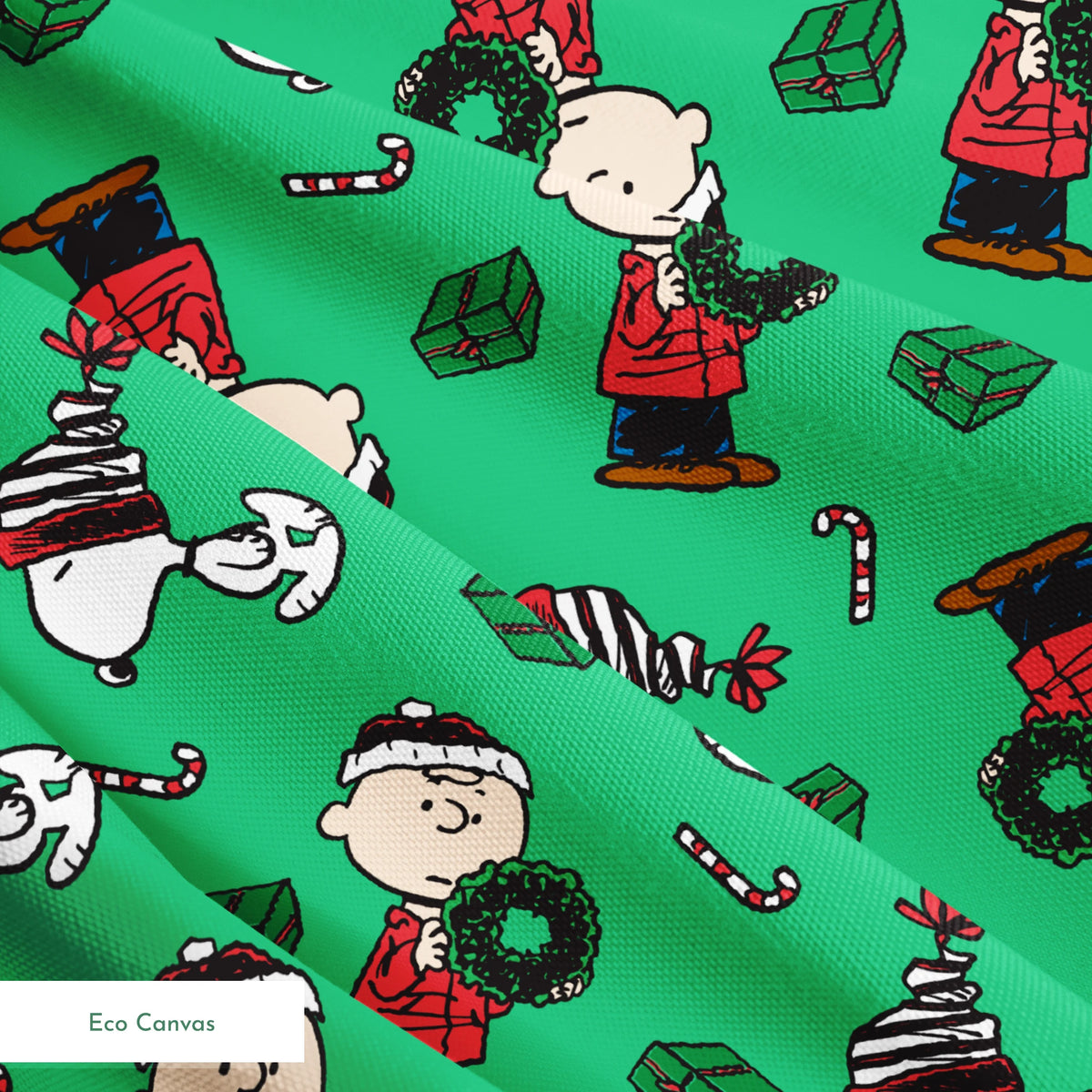 Peanuts Presents & Candy Canes Fabric