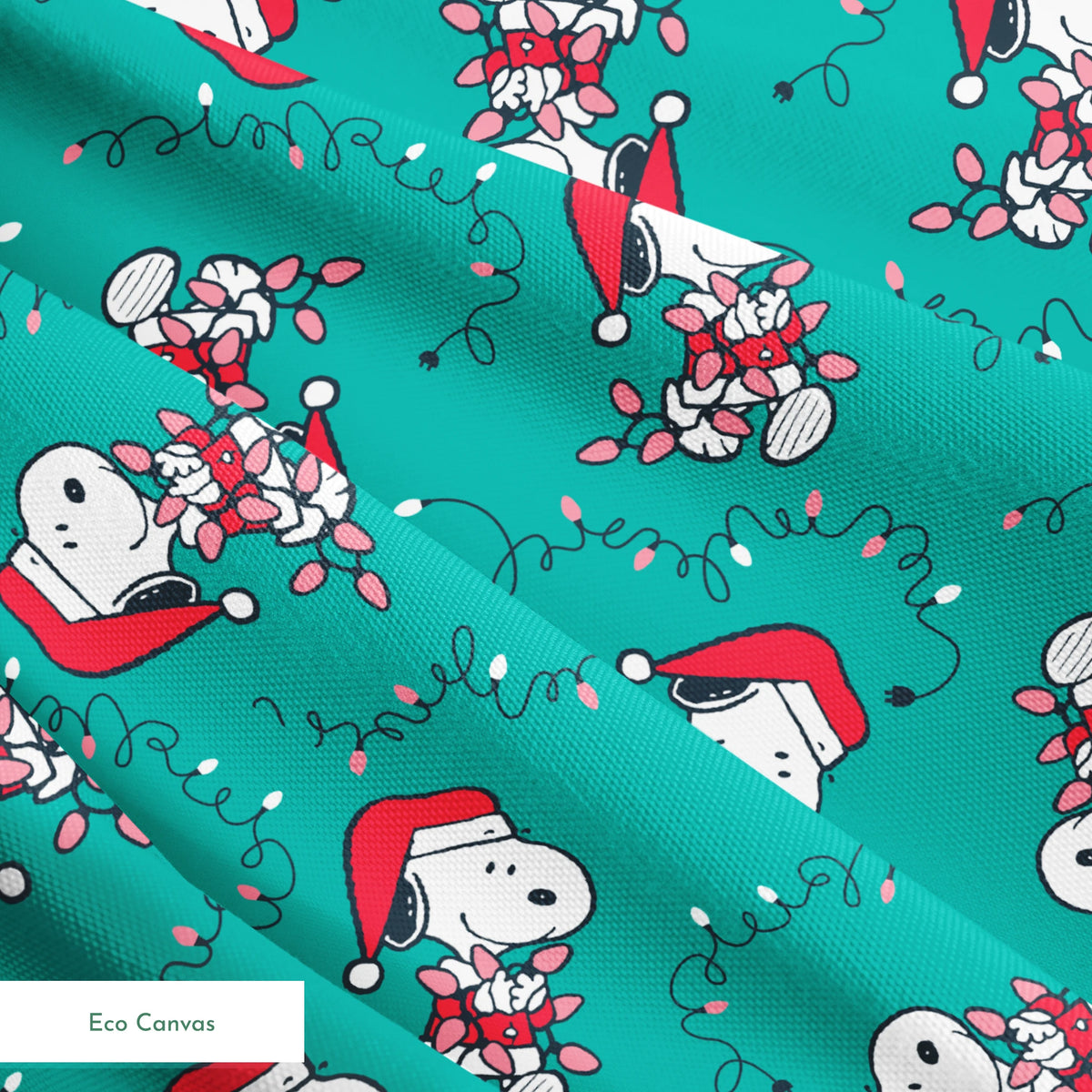 Peanuts Snoopy Holiday Lights Hug Fabric