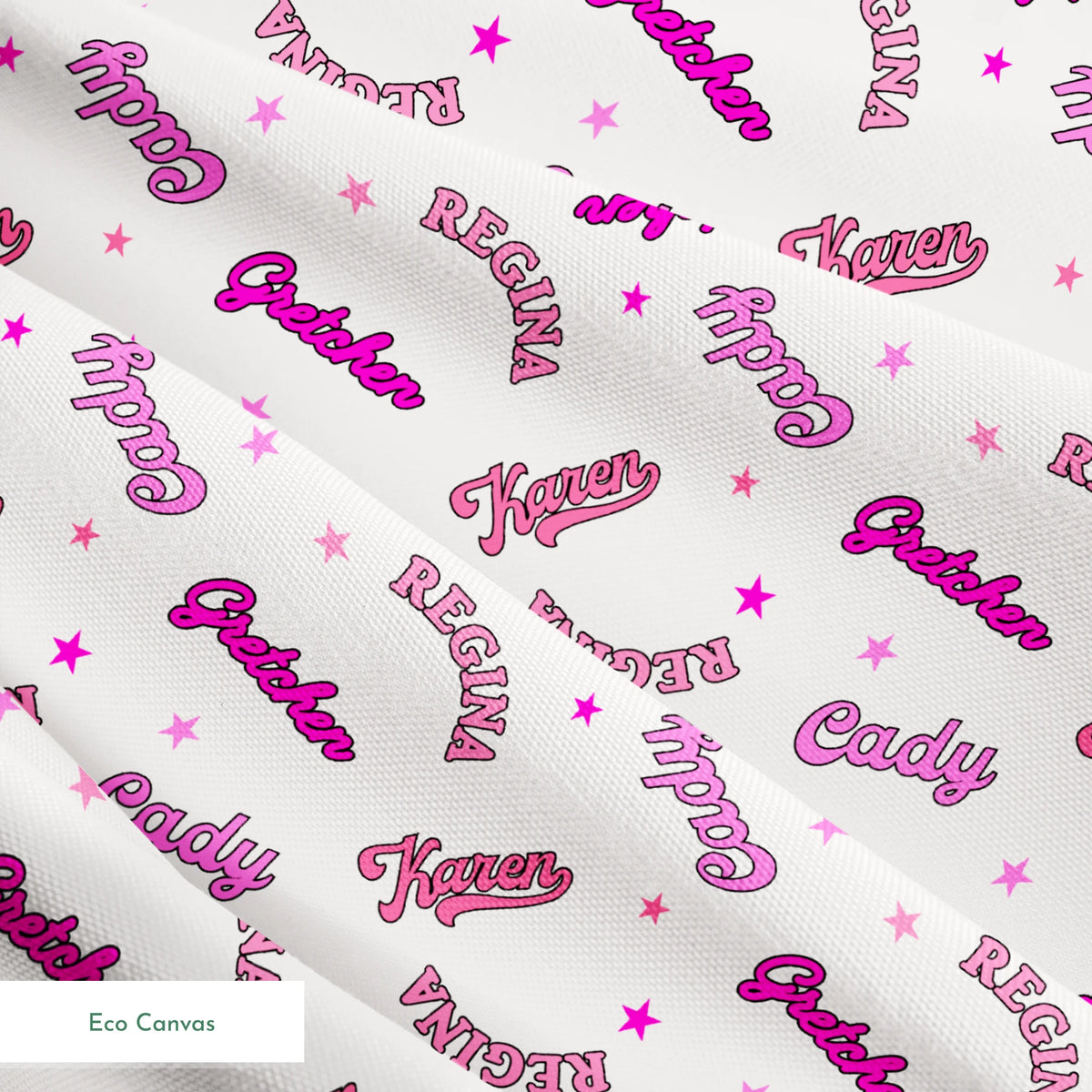 Paramount Mean Girls  Plastics Name Toss on White Fabric