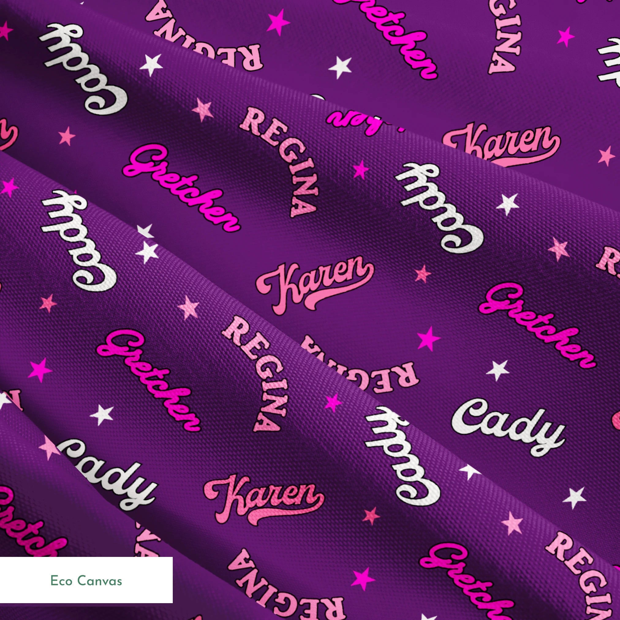 Paramount Mean Girls  Plastics Name Toss on Purple Fabric
