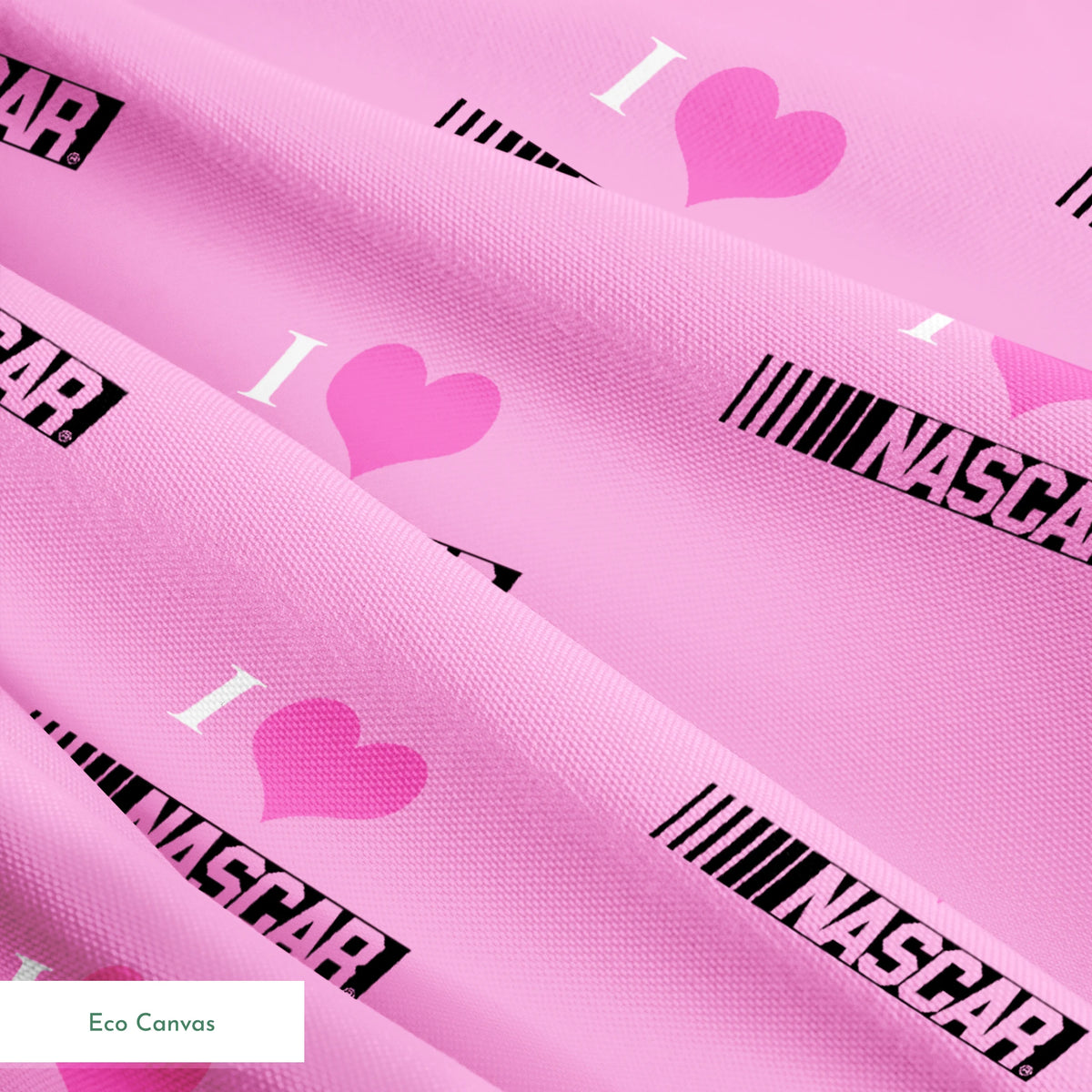 NASCAR® Retro I Love Racing Pink Fabric
