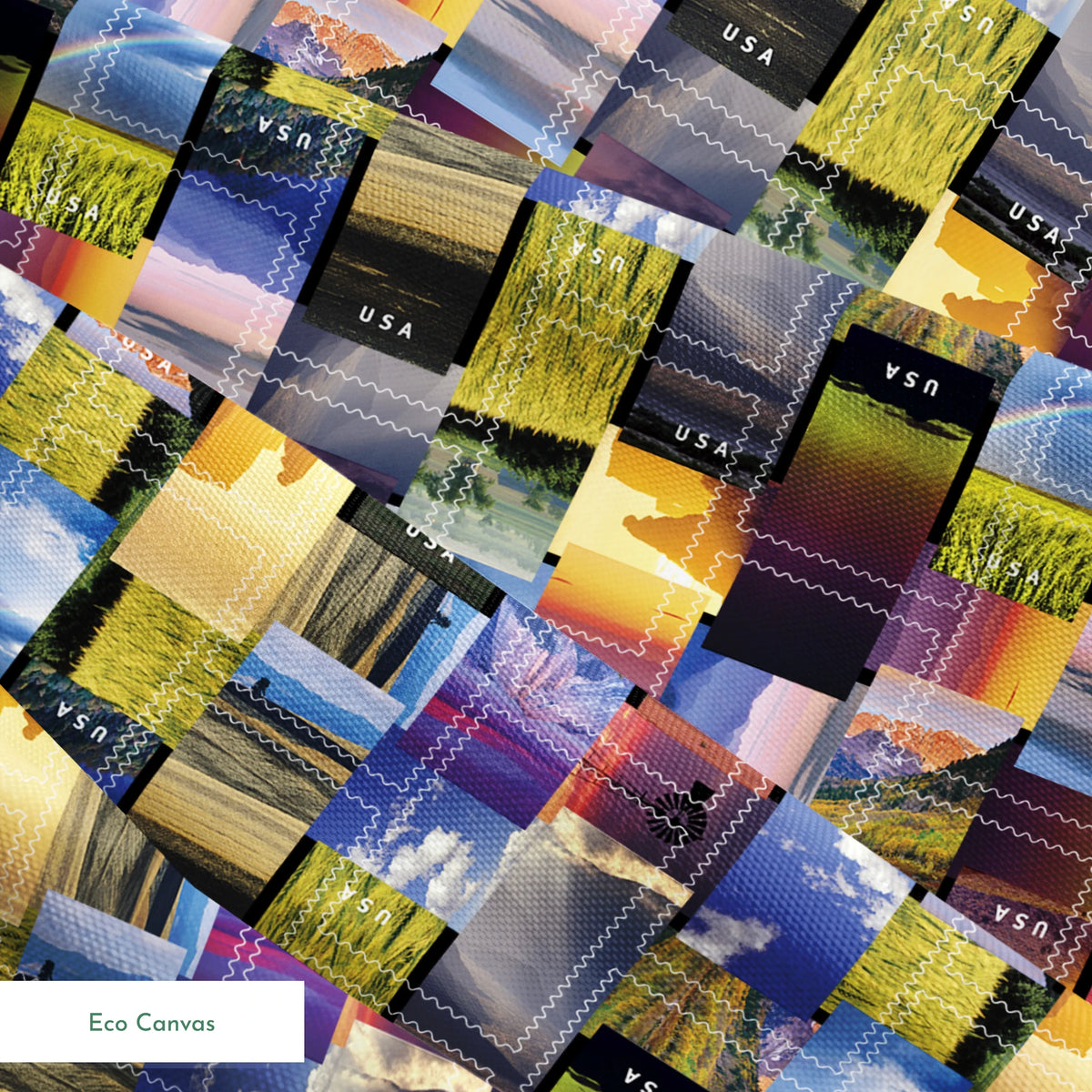 USPS Stamps Across America Fabric