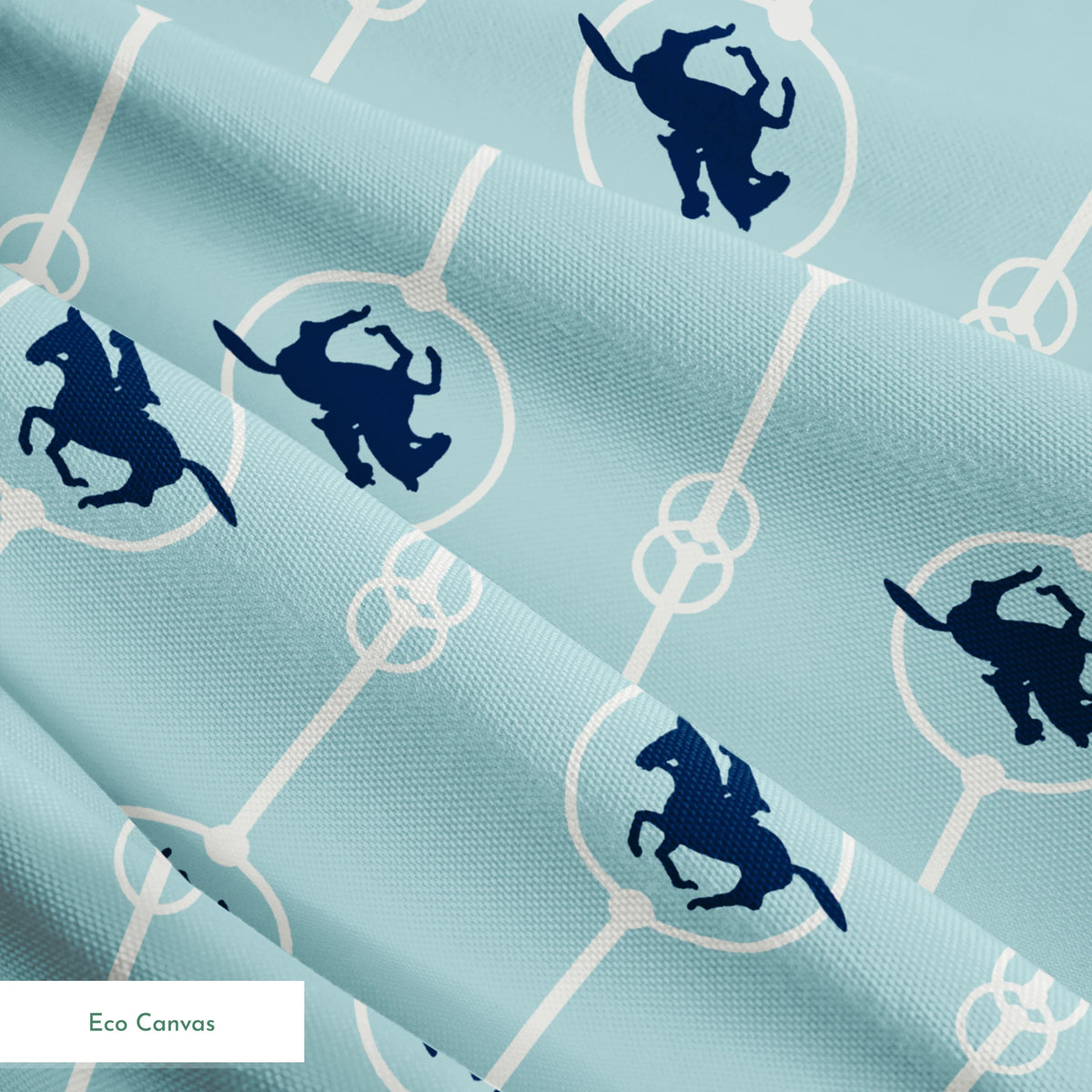 Brooks on Blue Fabric