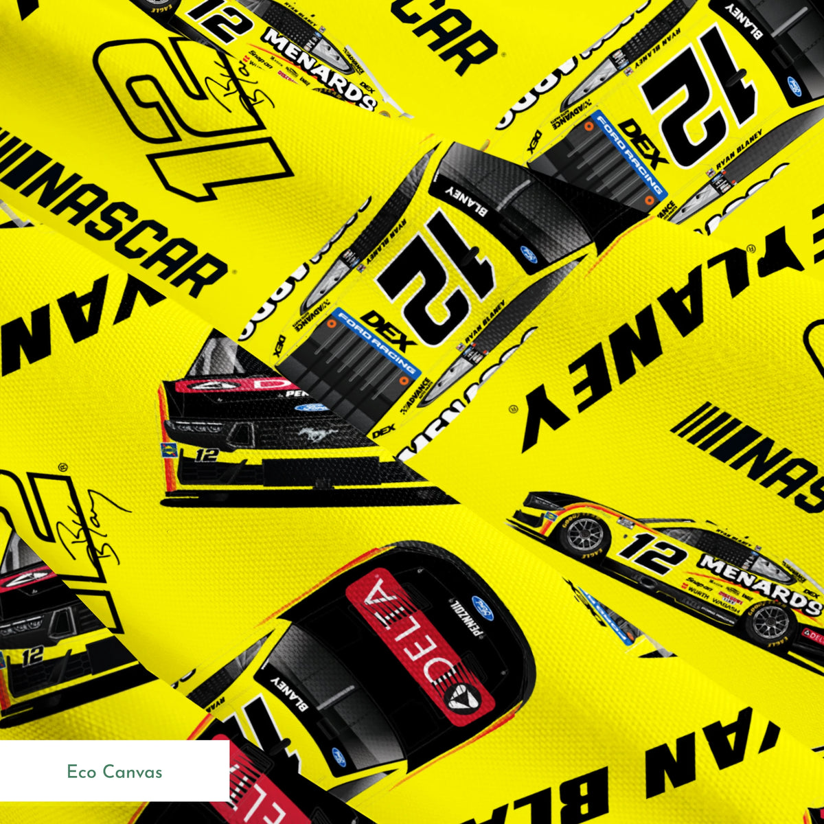 NASCAR® Ryan Blaney Toss on Yellow Fabric