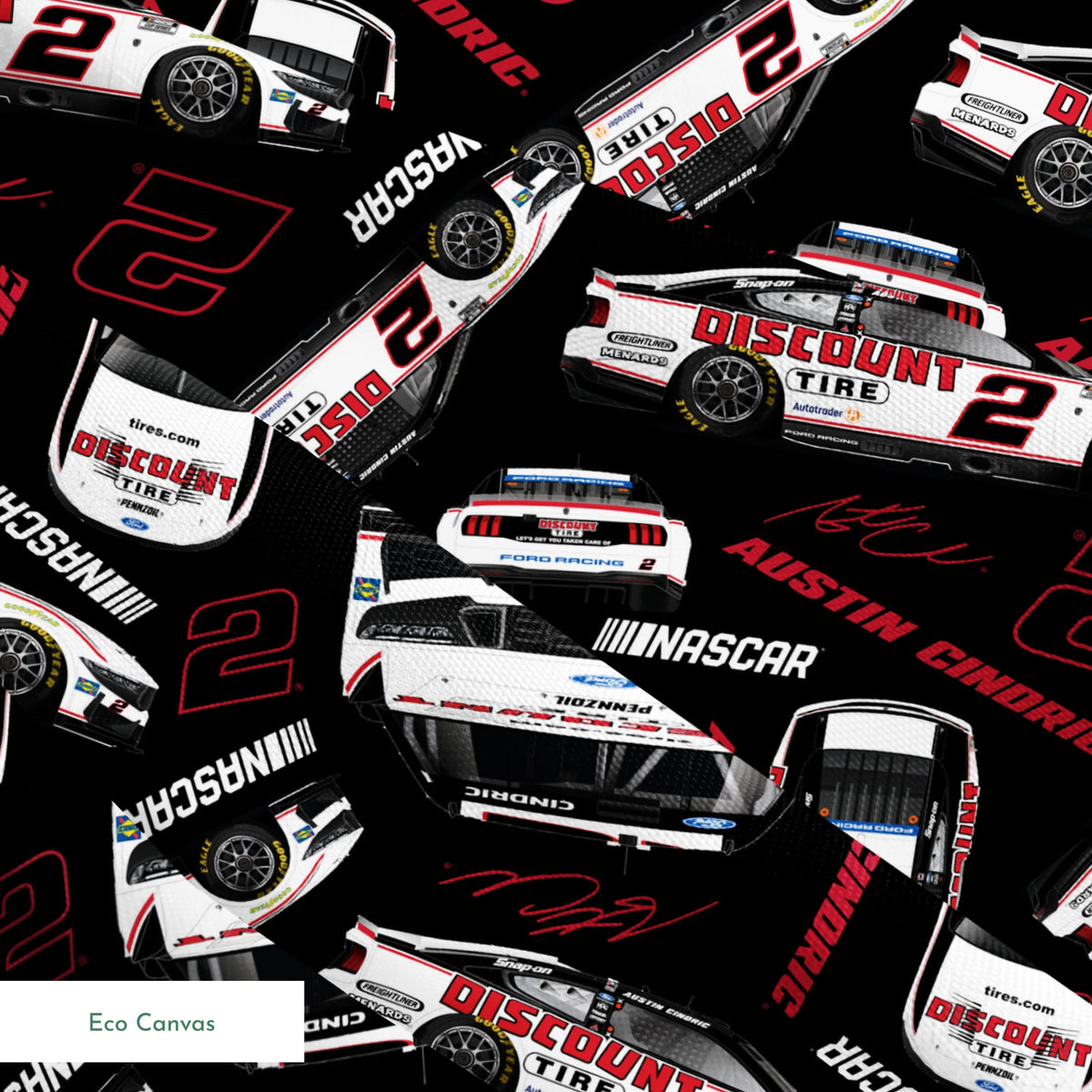 NASCAR® Austin Cindric Toss on Black Fabric