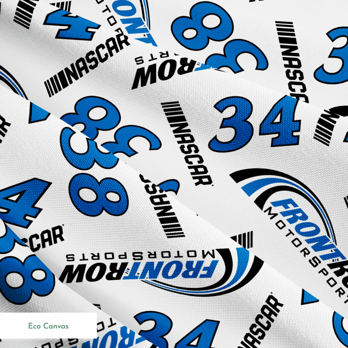 NASCAR® Front Row Motorsports Toss on White Fabric