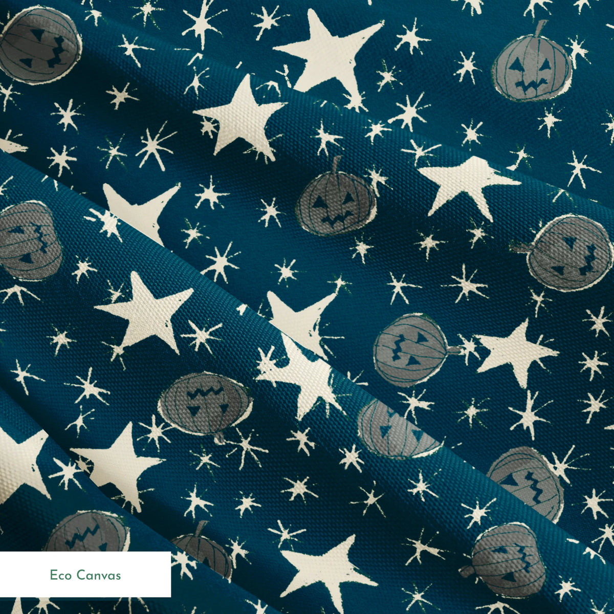 Pumpkins on Haunted Night Fabric