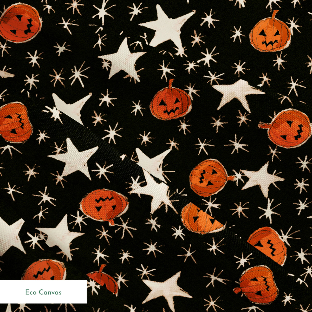 Pumpkins on Black Days Fabric