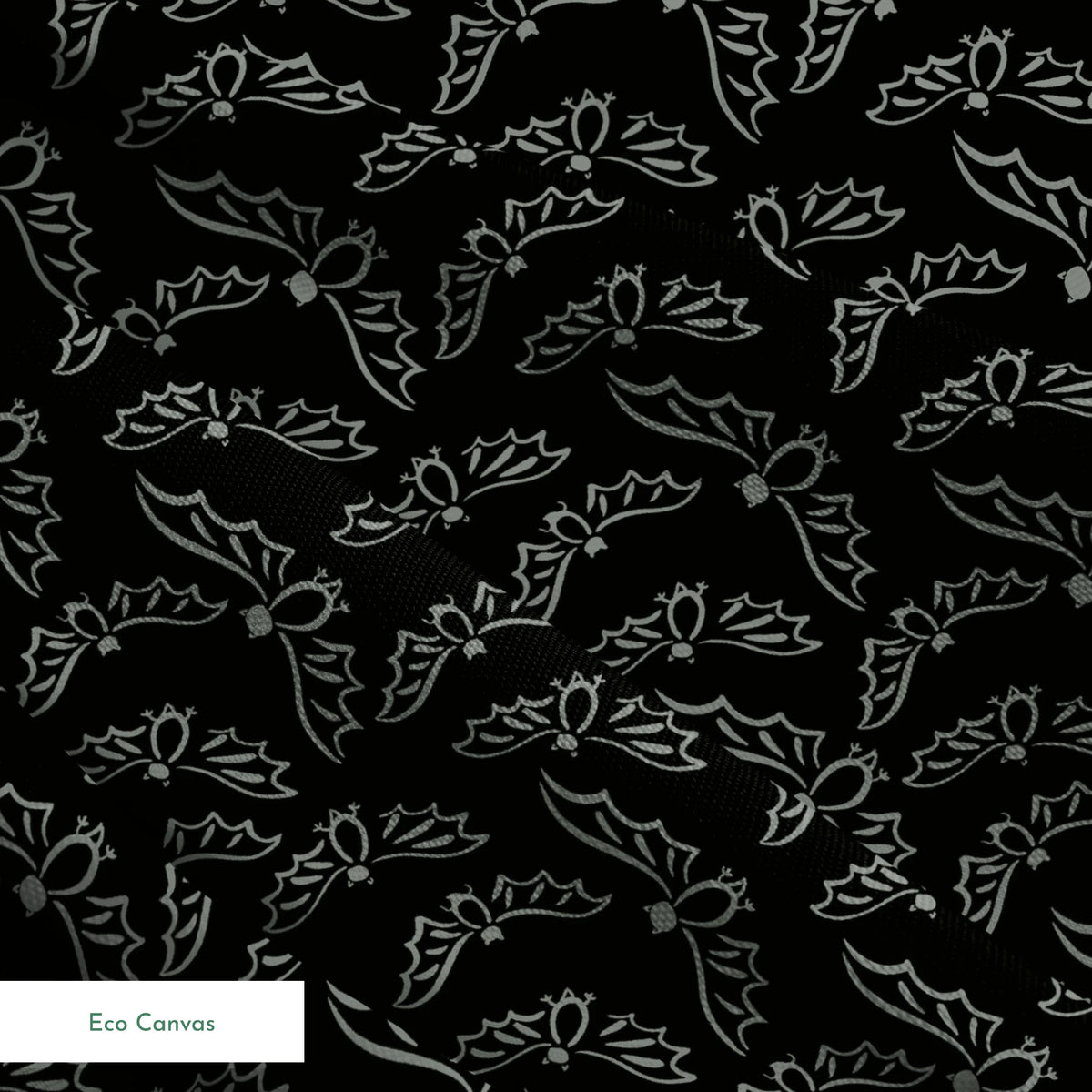 Flying Bats on Black Days Fabric